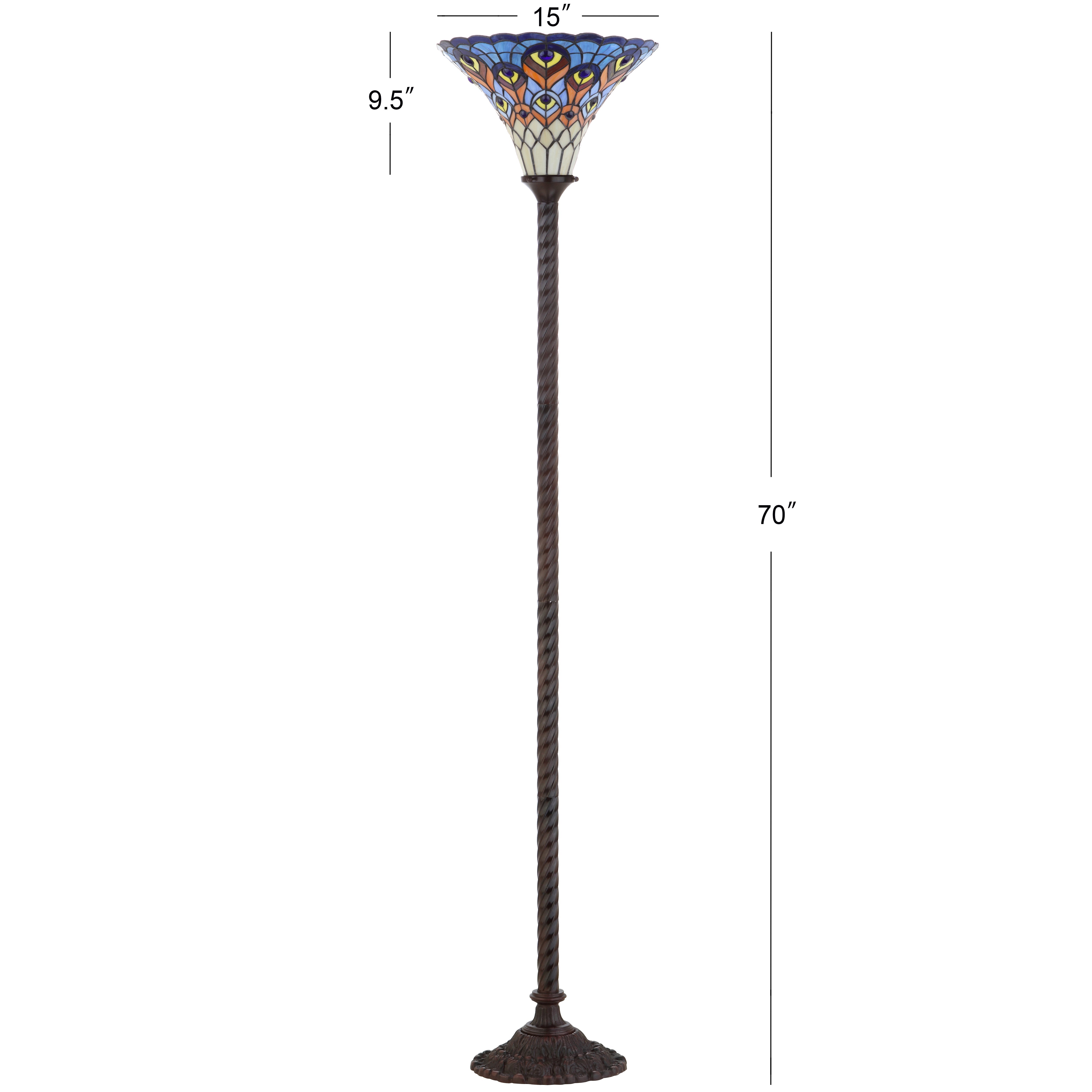 Peacock Torchiere LED Floor Lamp