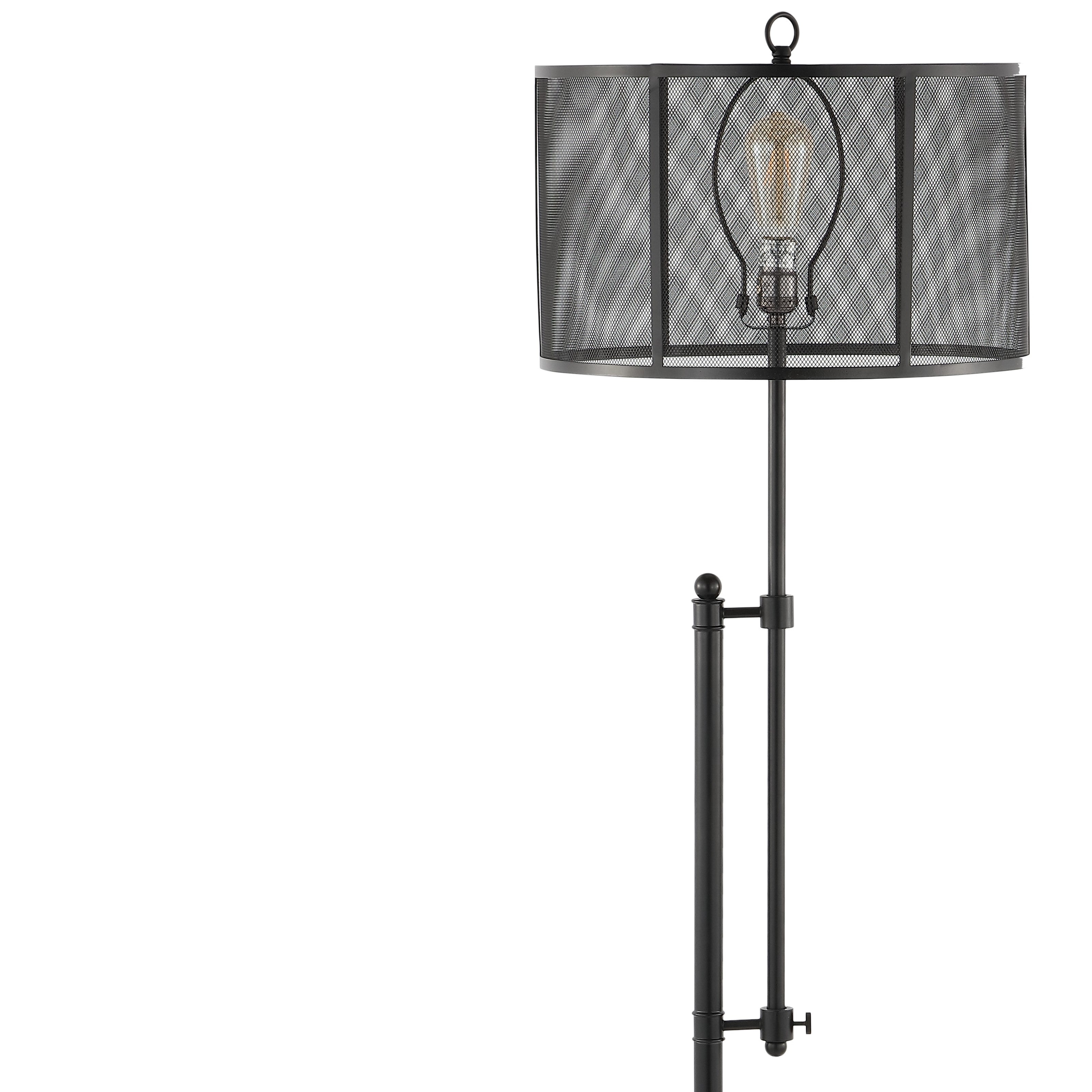 Noah Modern Industrial Iron Height-Adjustable LED Floor Lamp