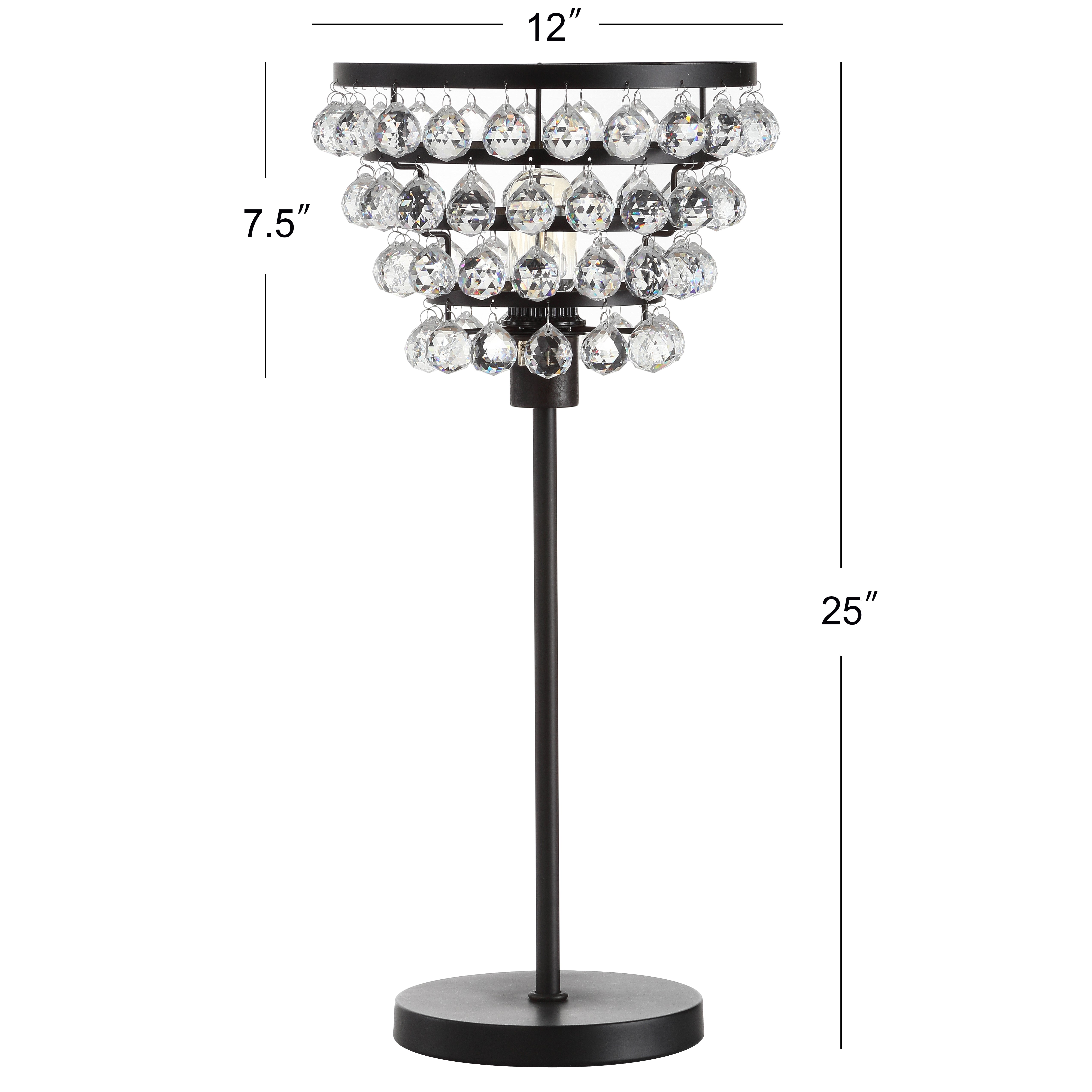 Buckingham Crystal/Metal Table Lamp