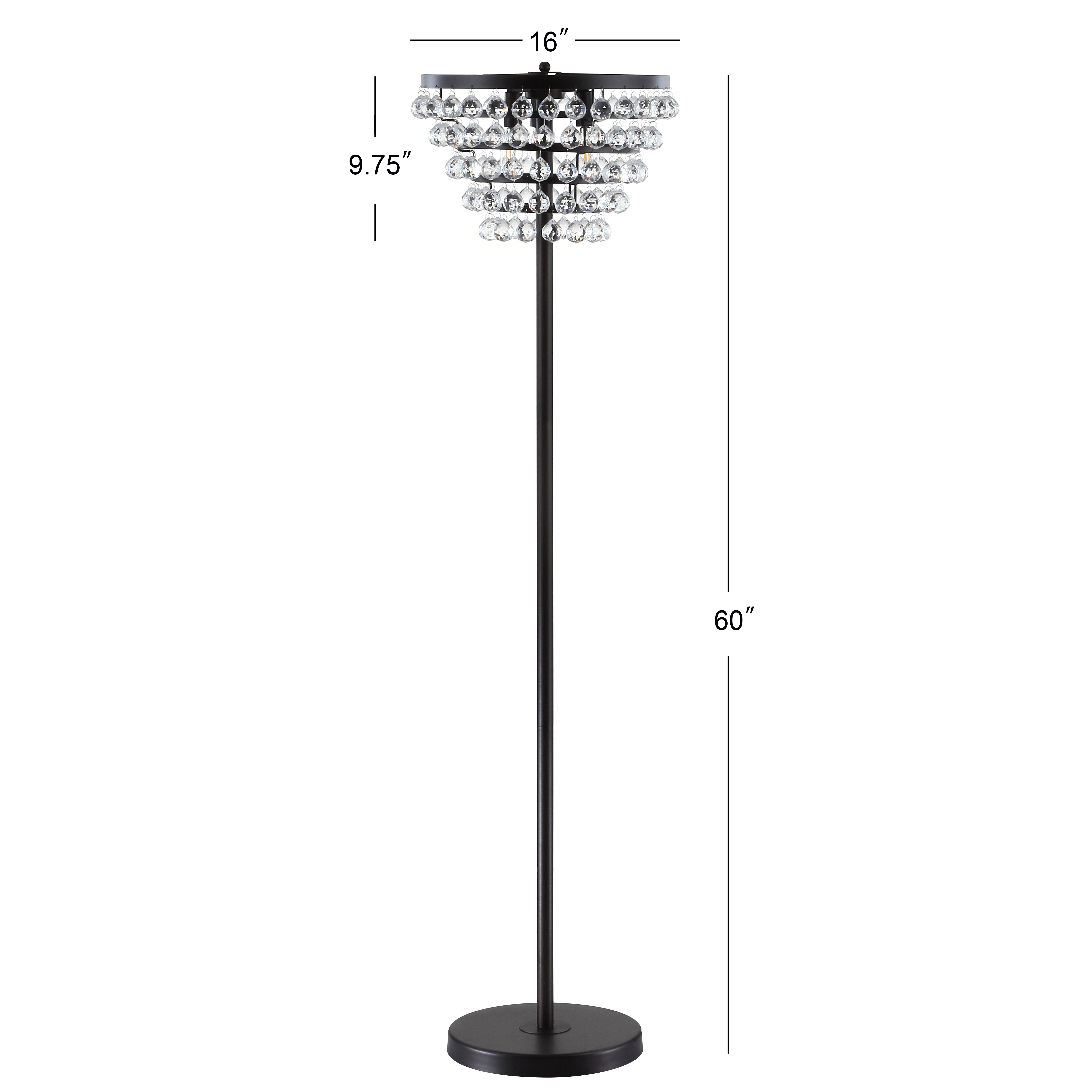 Jemma Crystal/Metal LED Floor Lamp