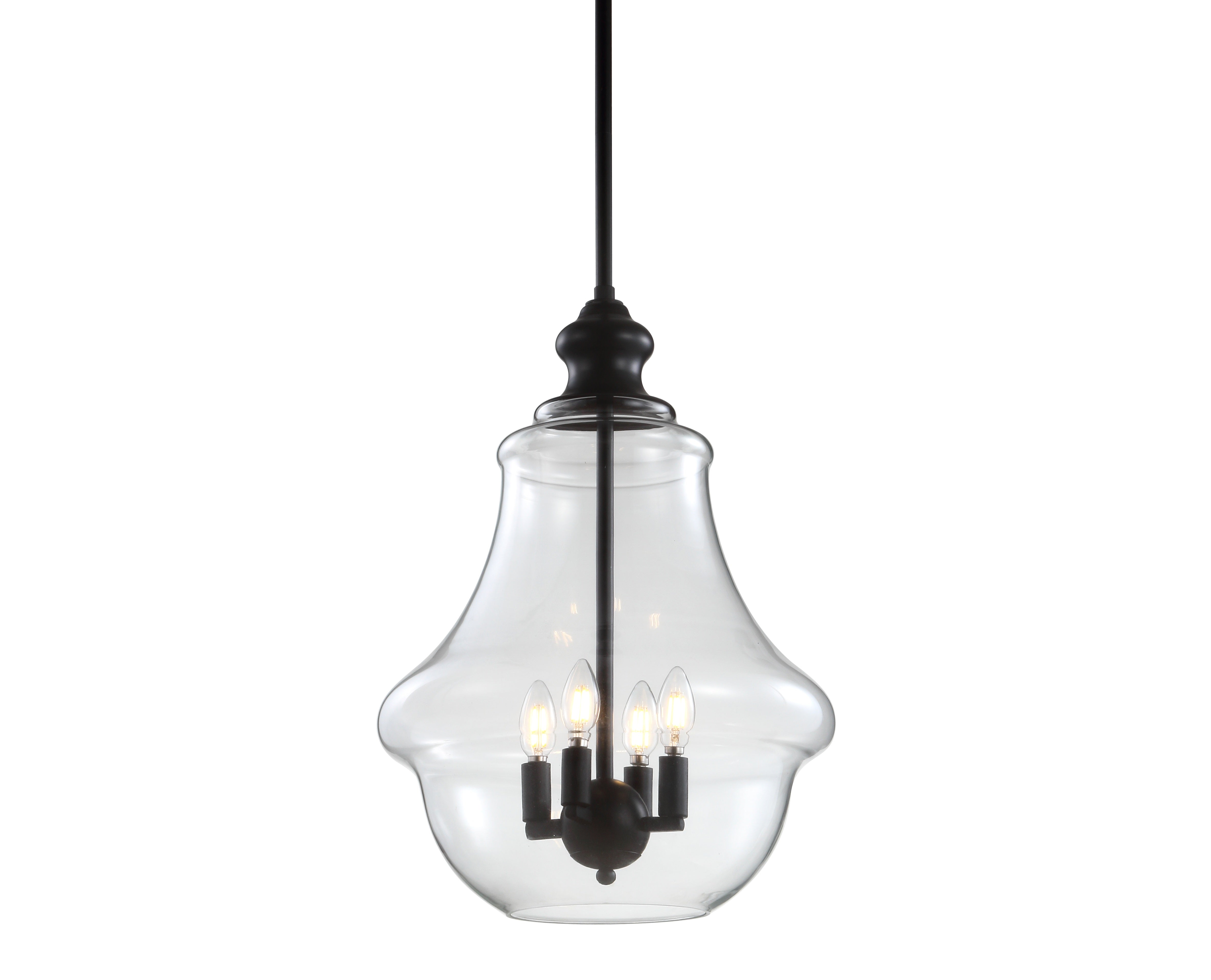Adam Adjustable Metal/Glass LED Pendant