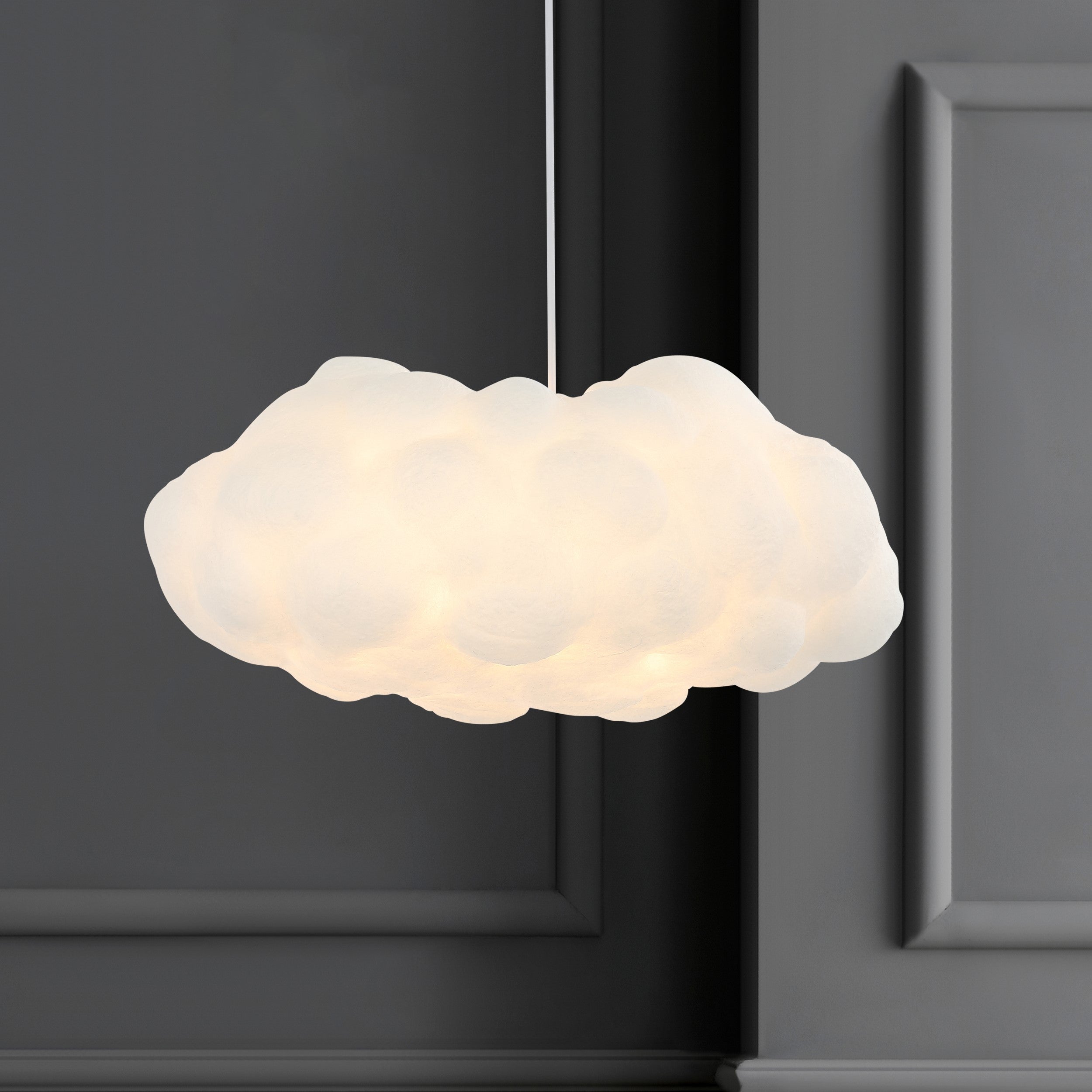 Zephyr 2-Light Modern Contemporary Silk LED Cloud Pendant