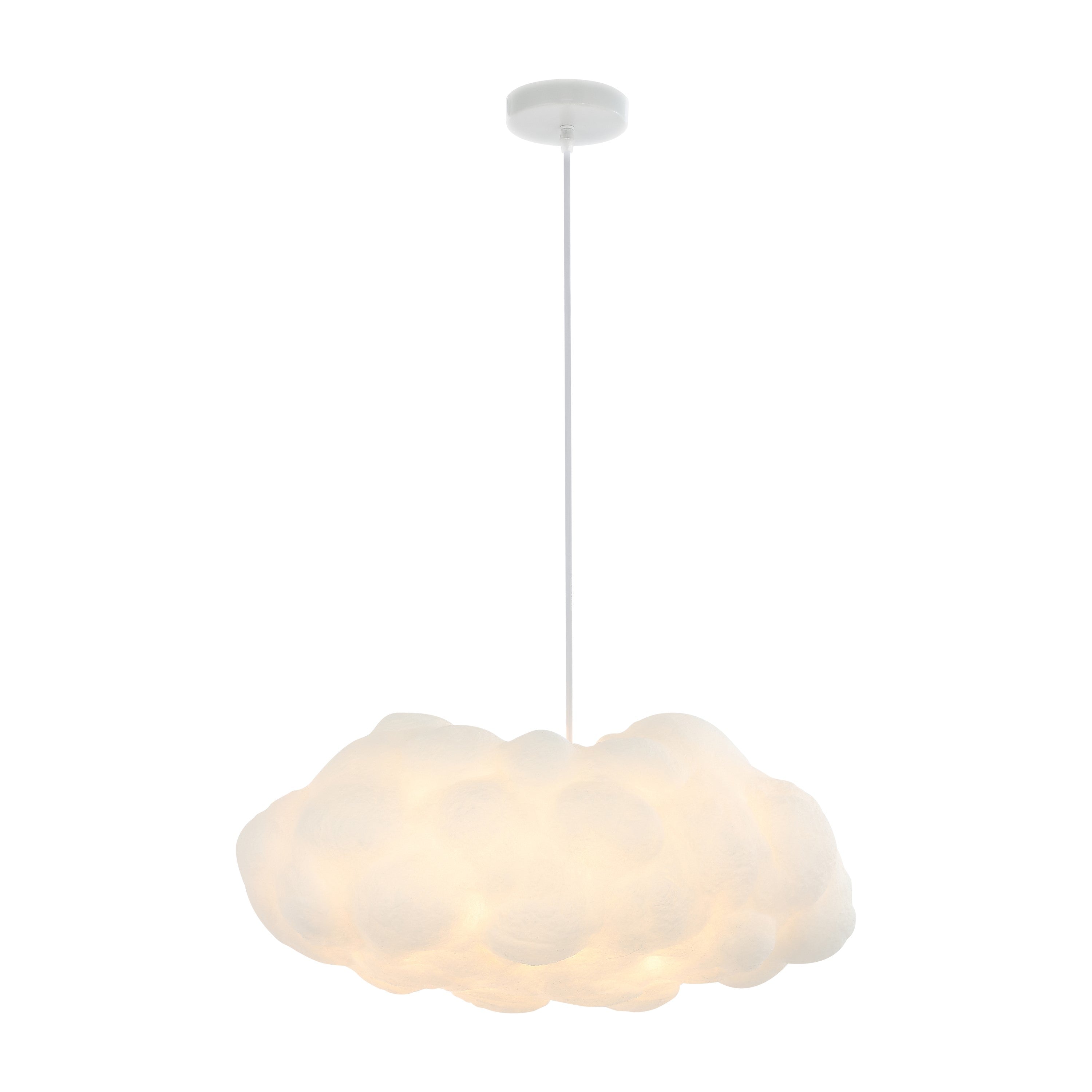 Zephyr 2-Light Modern Contemporary Silk LED Cloud Pendant