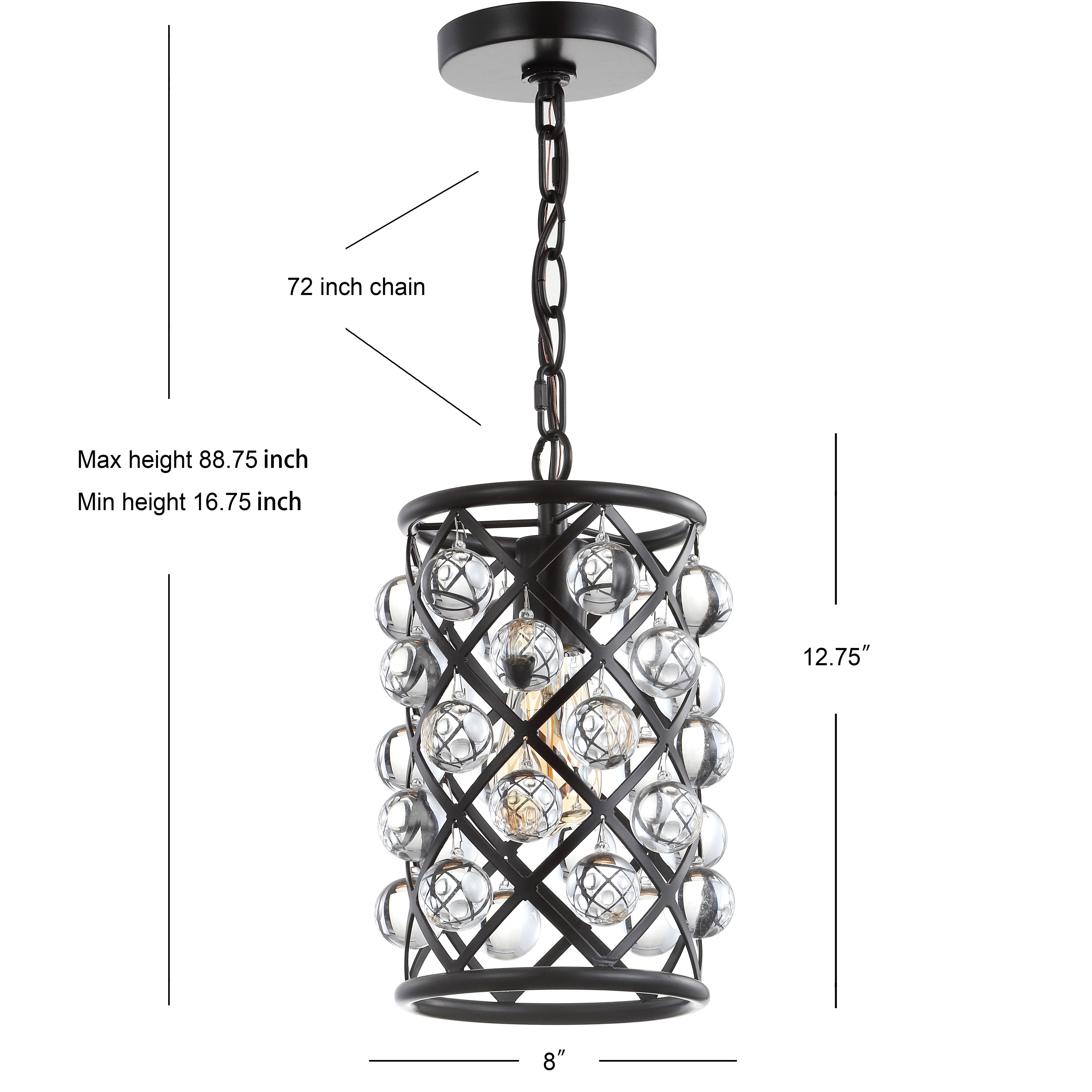 Gabrielle Metal/Crystal LED Pendant