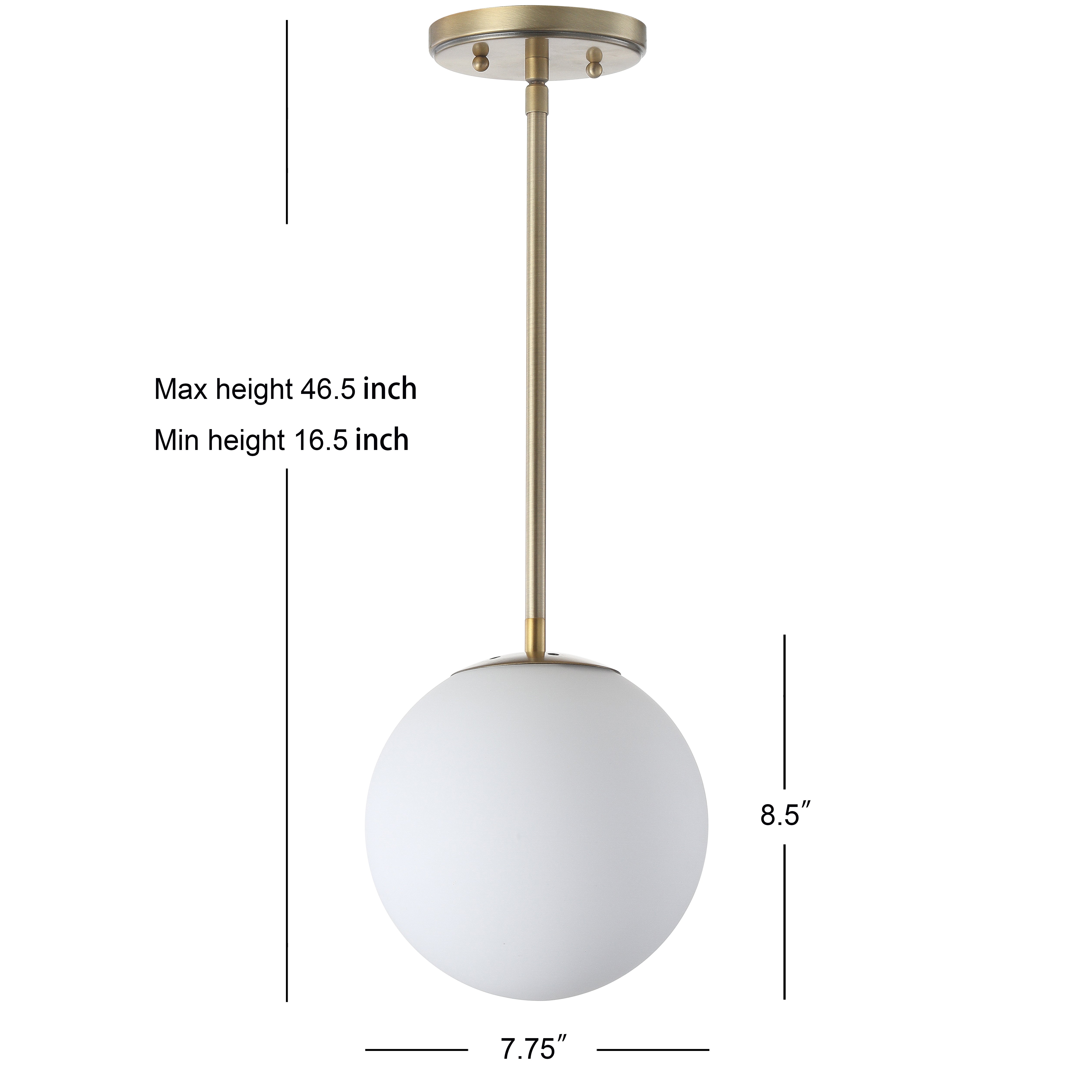 Bleecker Metal/Glass Globe LED Pendant
