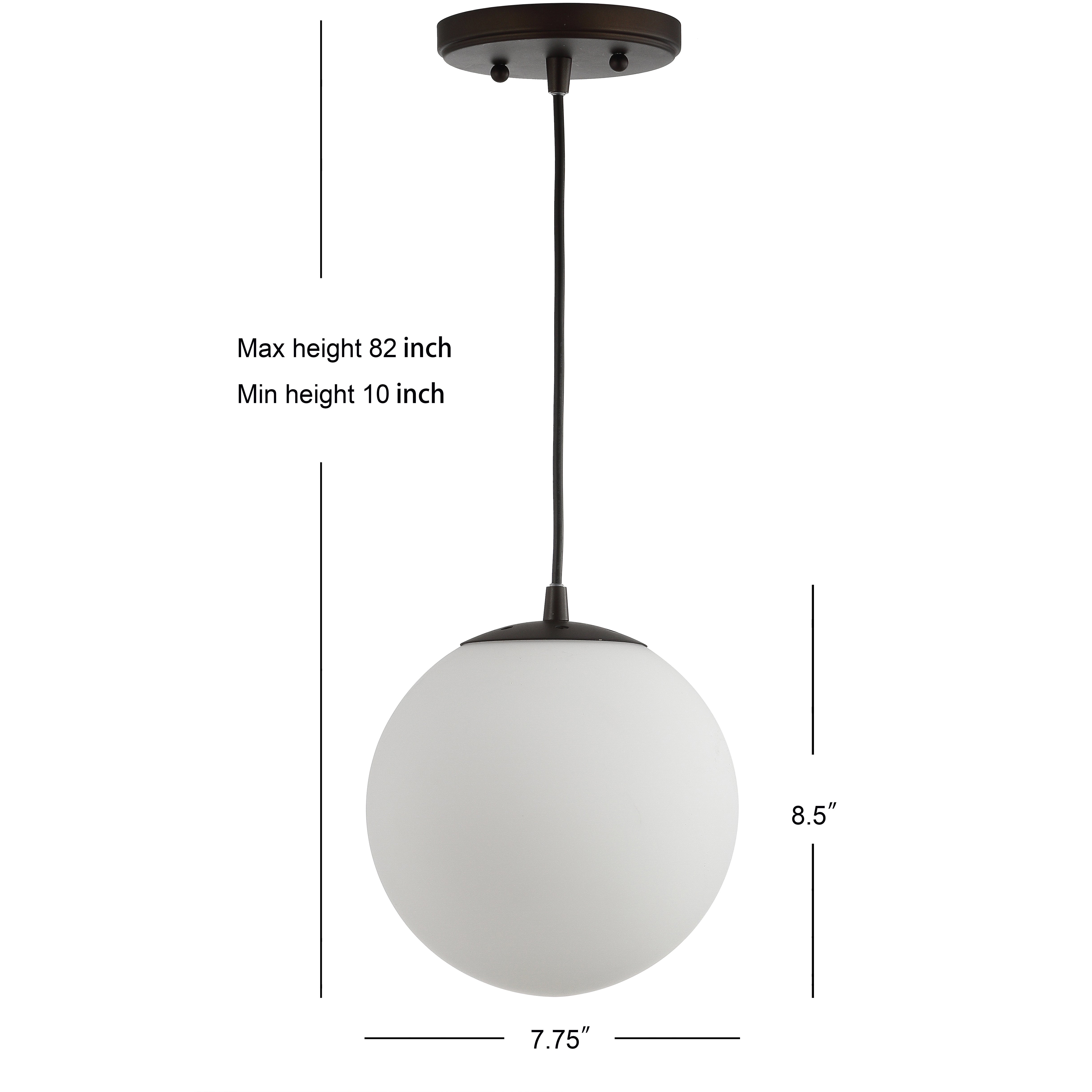 Bleecker Metal/Glass Globe LED Pendant
