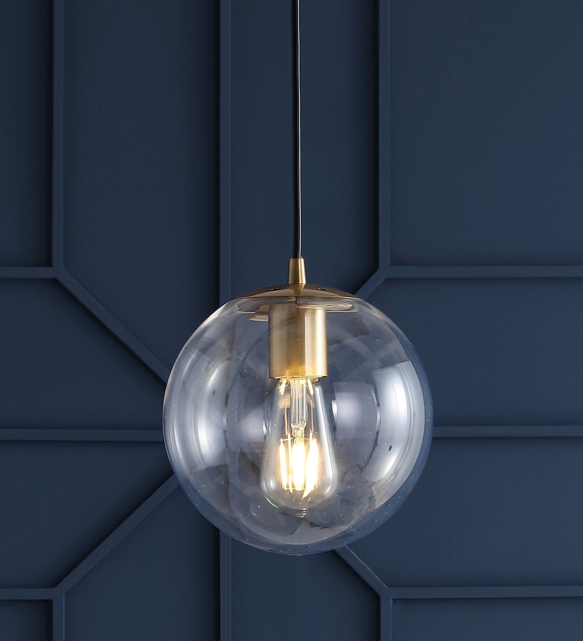 Bleecker Metal/Glass Globe LED Pendant
