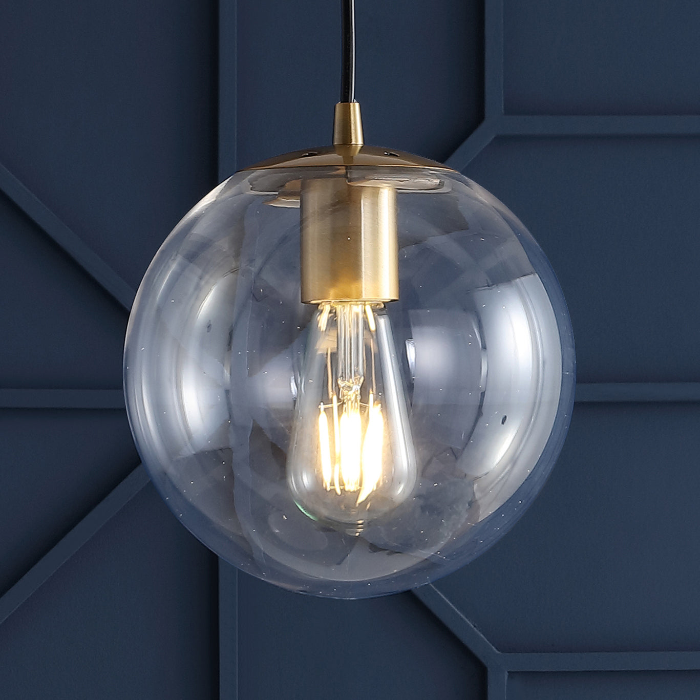 Bleecker Metal/Glass Globe LED Pendant