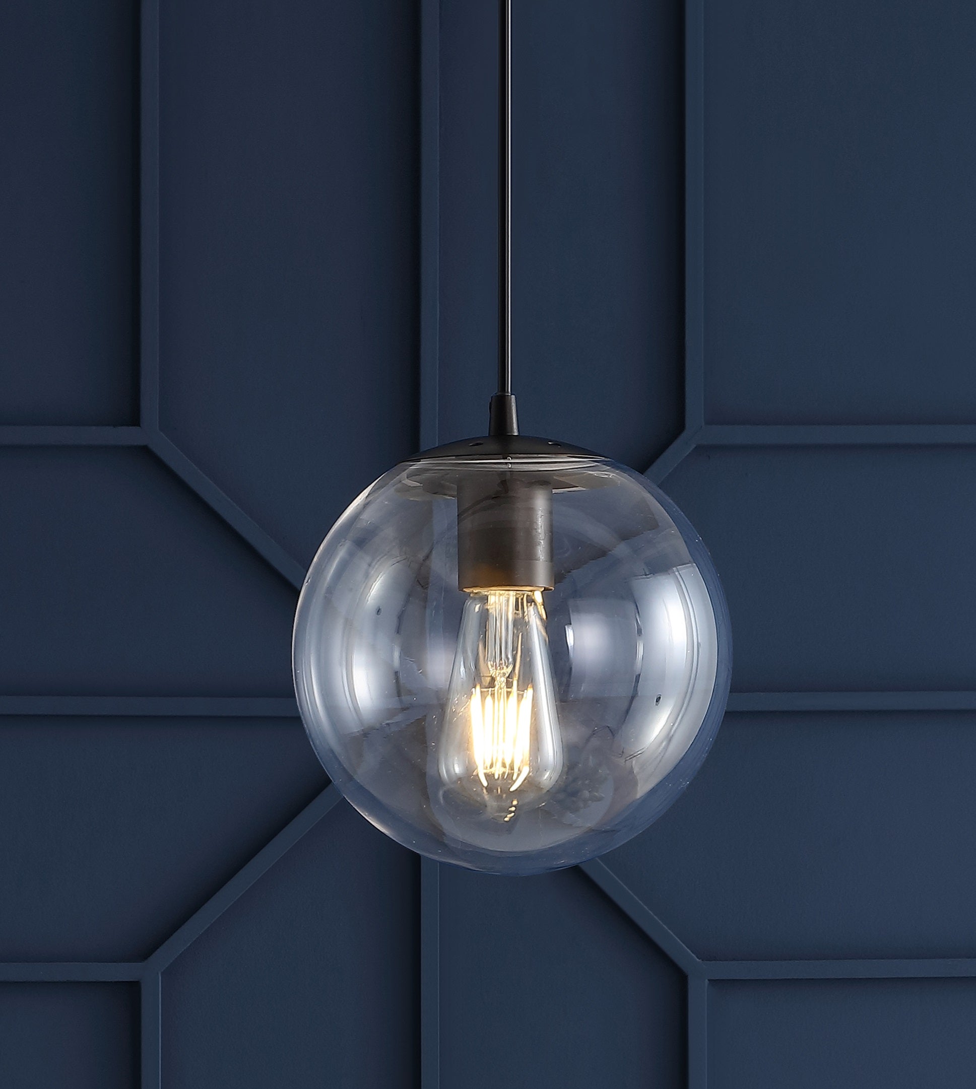 Bleecker Metal/Glass Globe LED Pendant