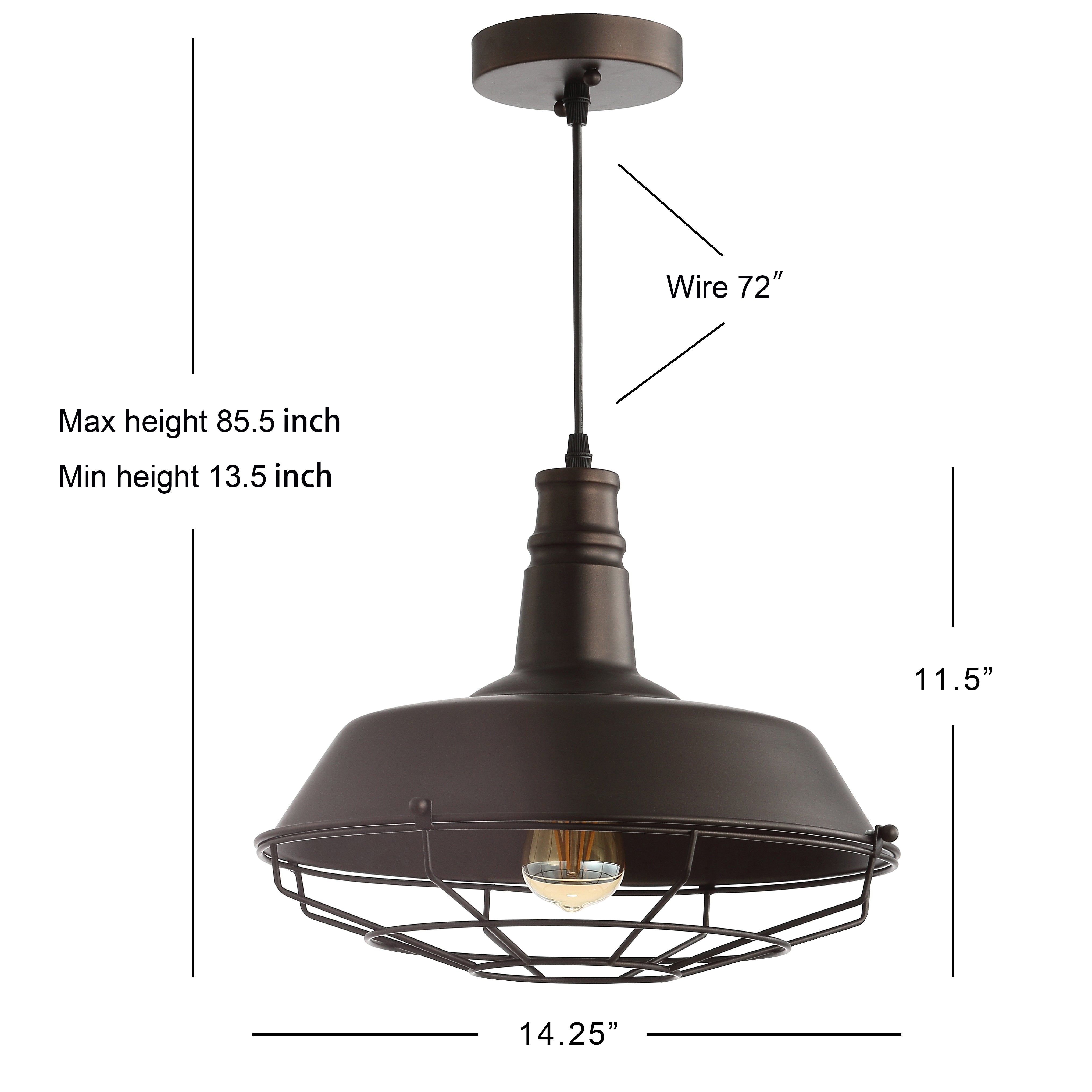 Farmhouse Adjustable Industrial Metal LED Pendant