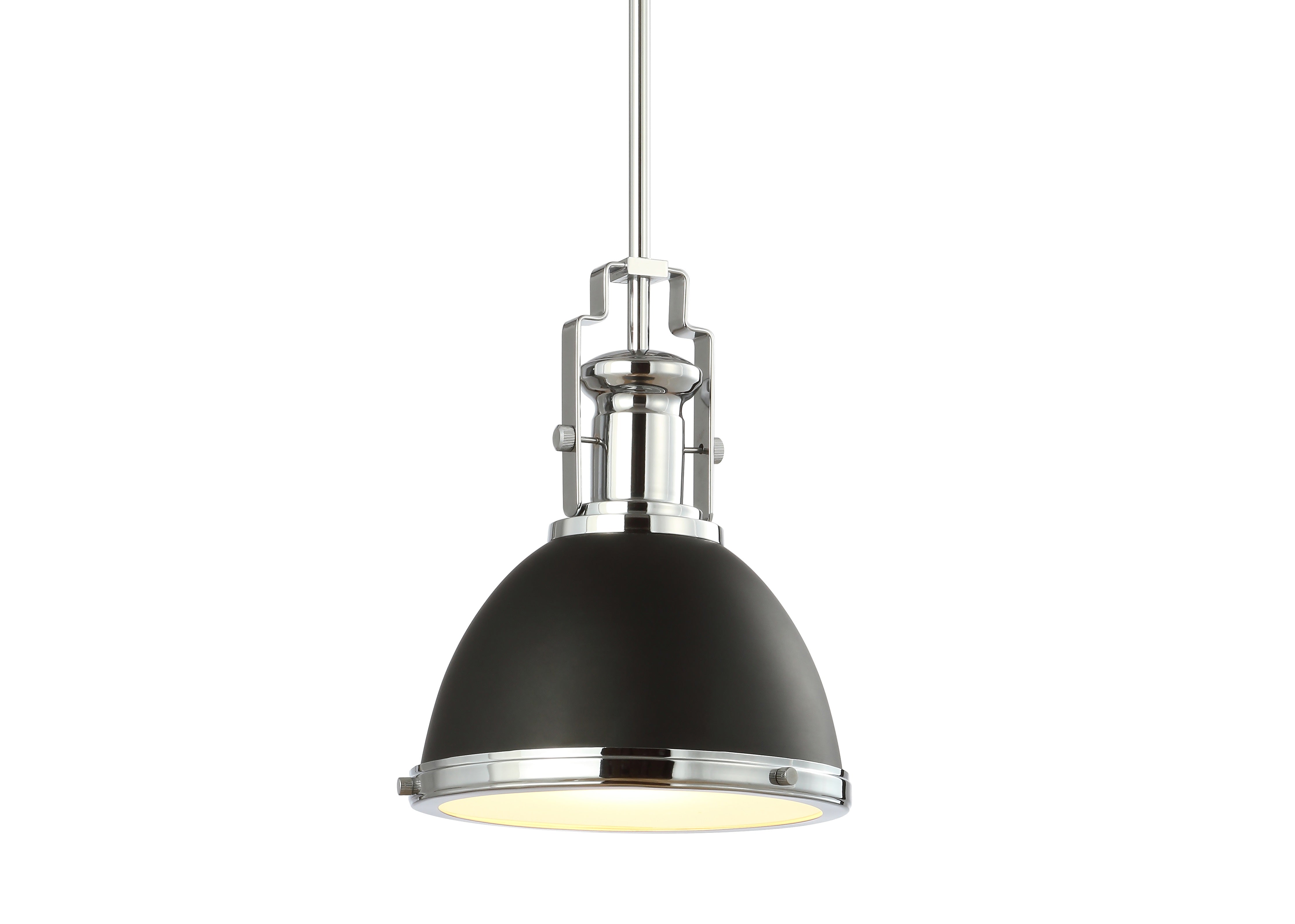 Homer 1-Light Modern Industrial Iron LED Dome Pendant