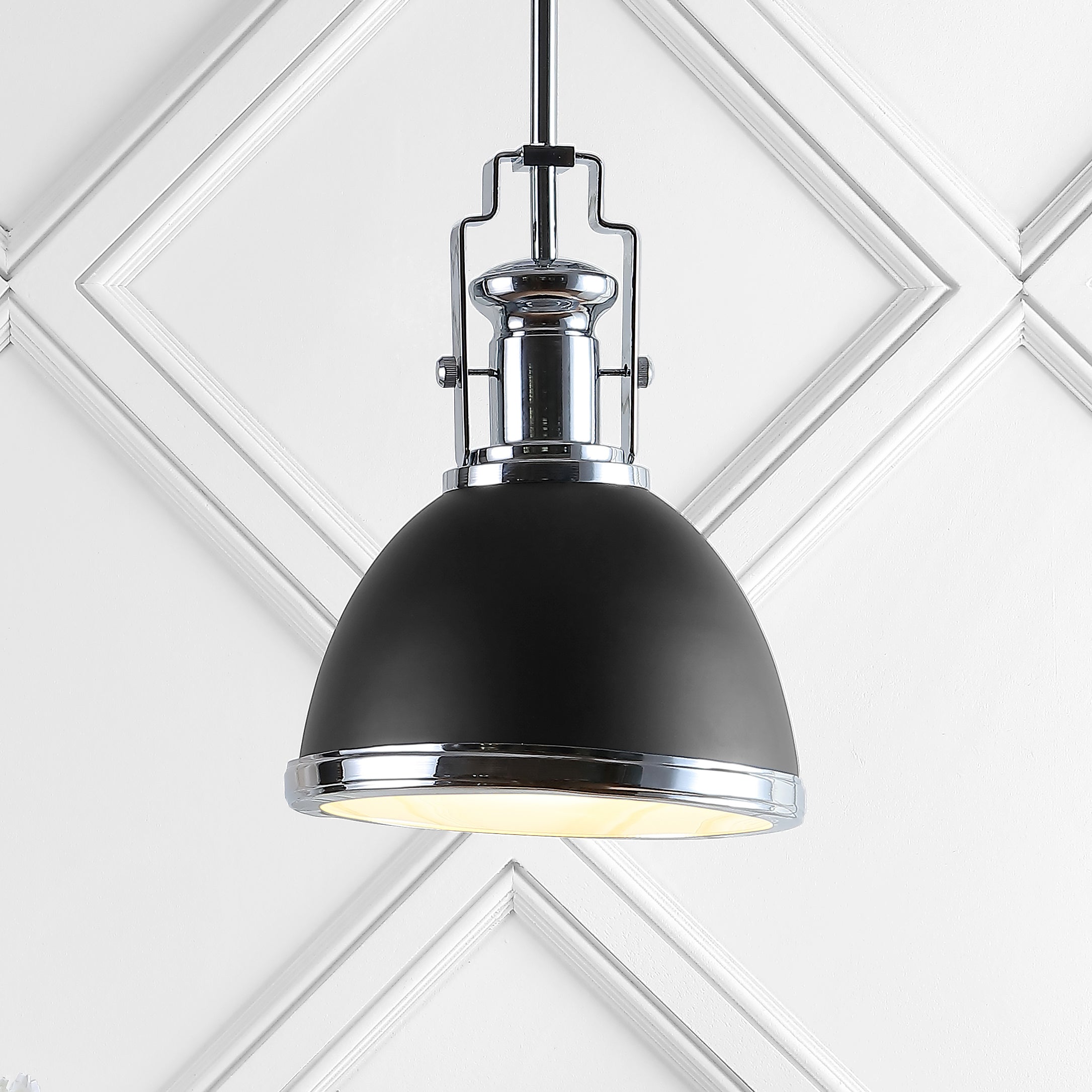 Homer 1-Light Modern Industrial Iron LED Dome Pendant