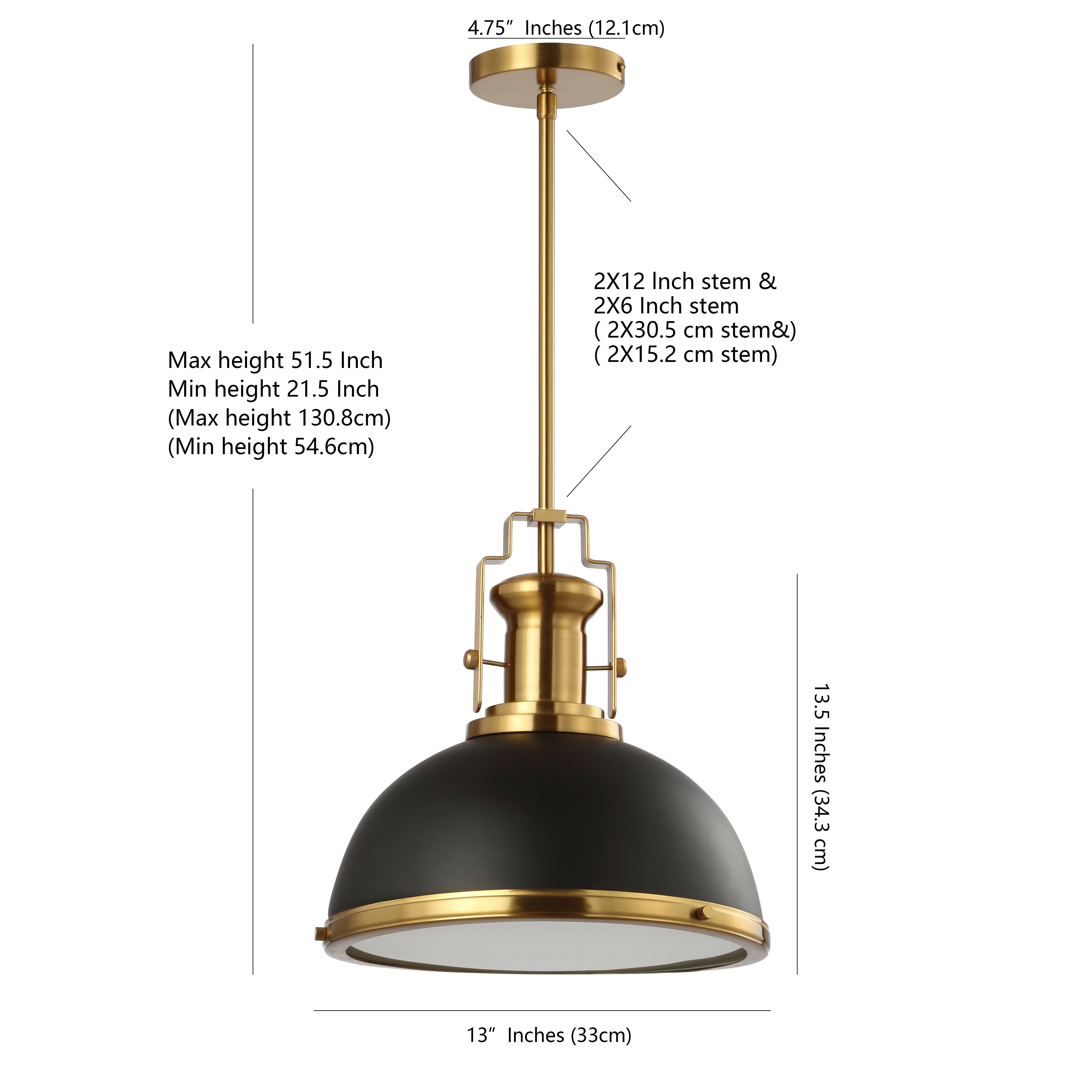 Homer 1-Light Modern Industrial Iron LED Dome Pendant