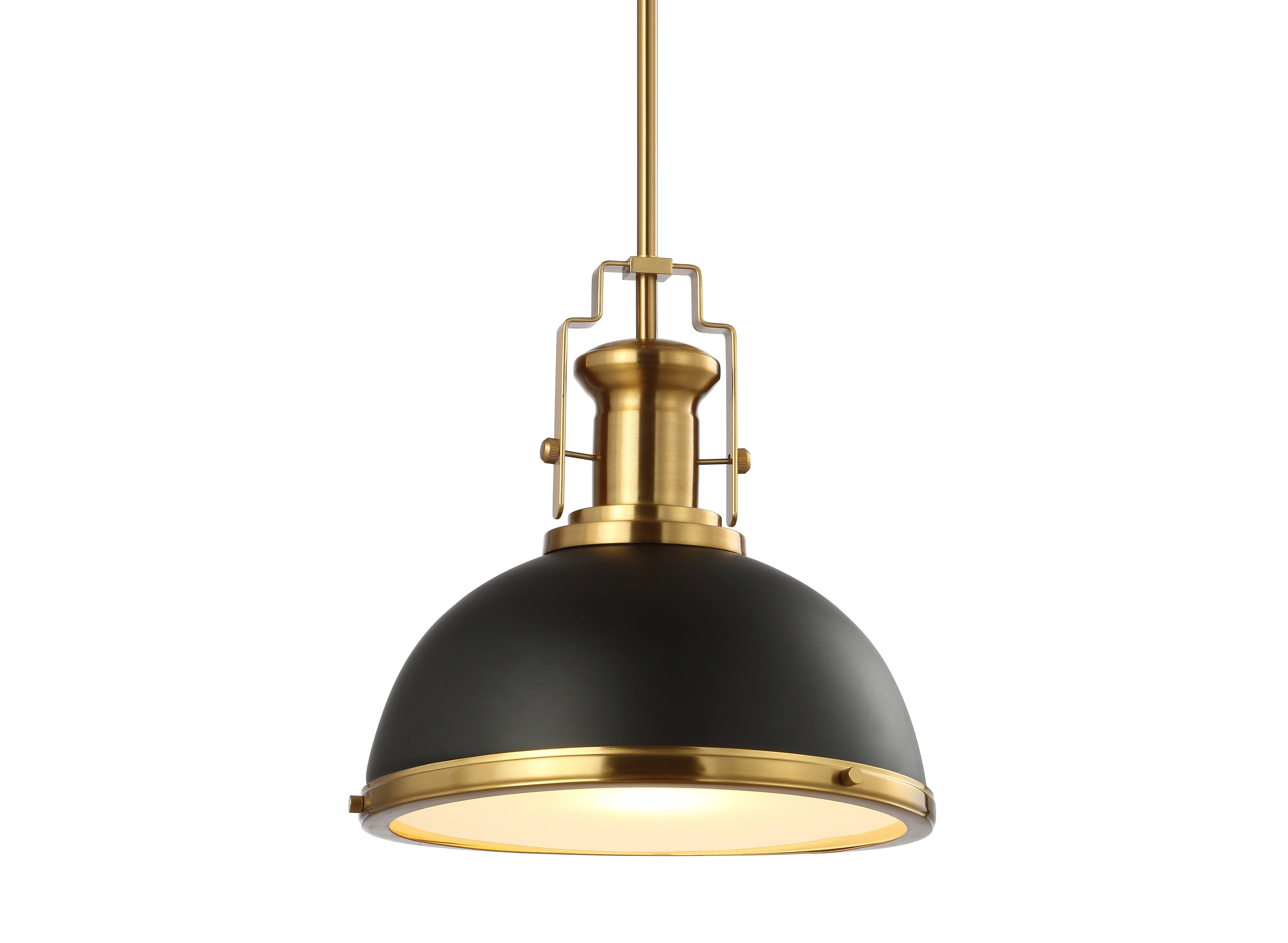 Homer 1-Light Modern Industrial Iron LED Dome Pendant