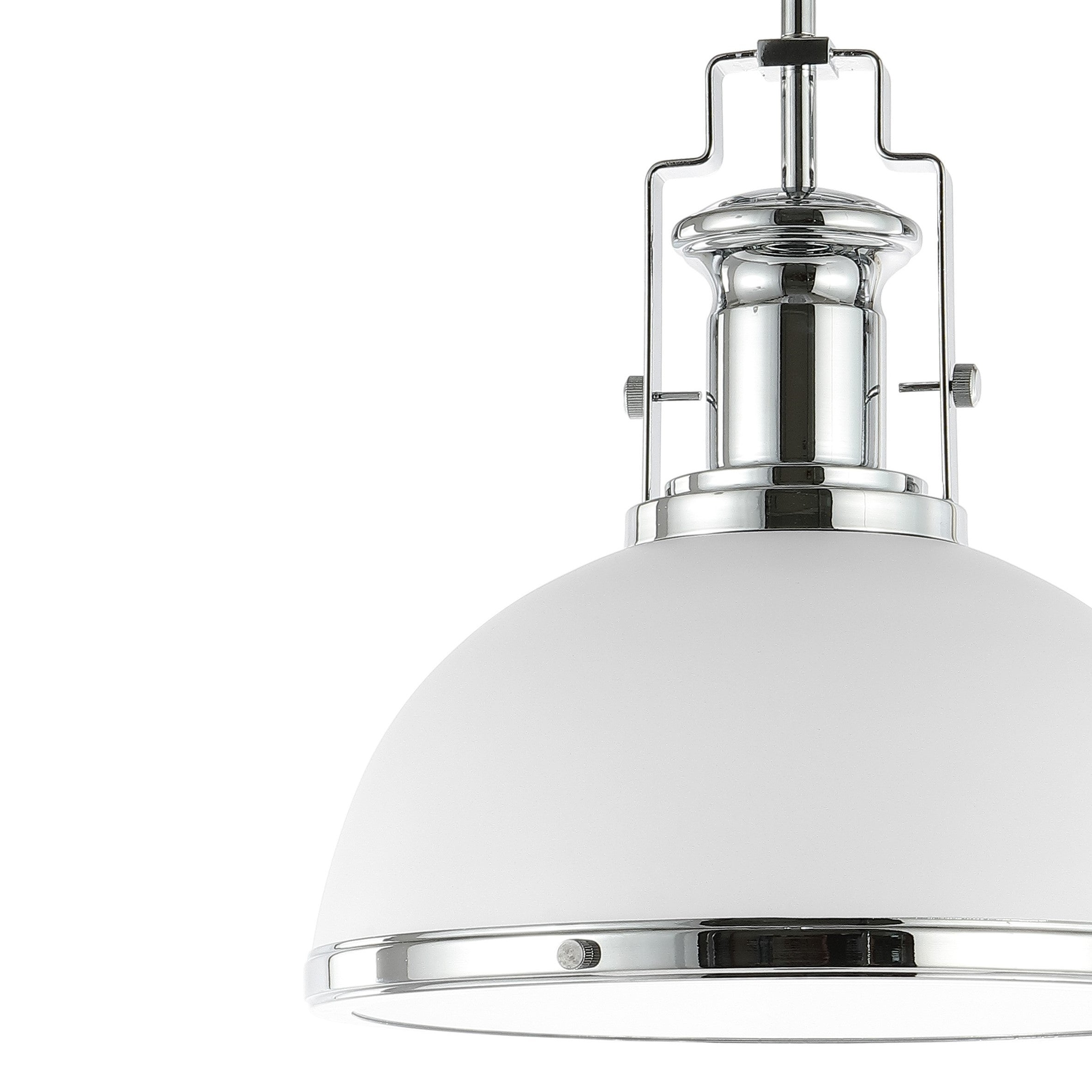 Homer 1-Light Modern Industrial Iron LED Dome Pendant