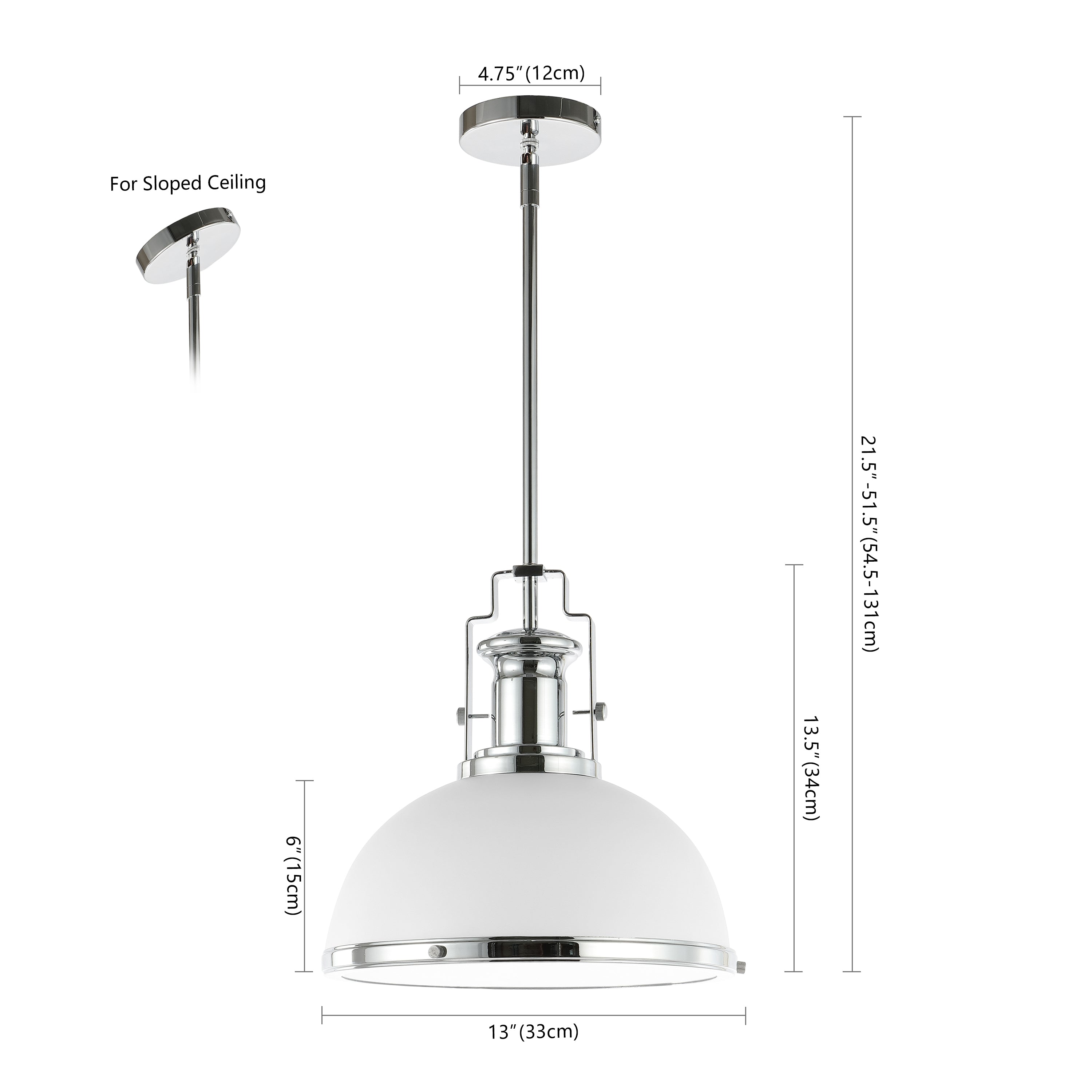 Homer 1-Light Modern Industrial Iron LED Dome Pendant