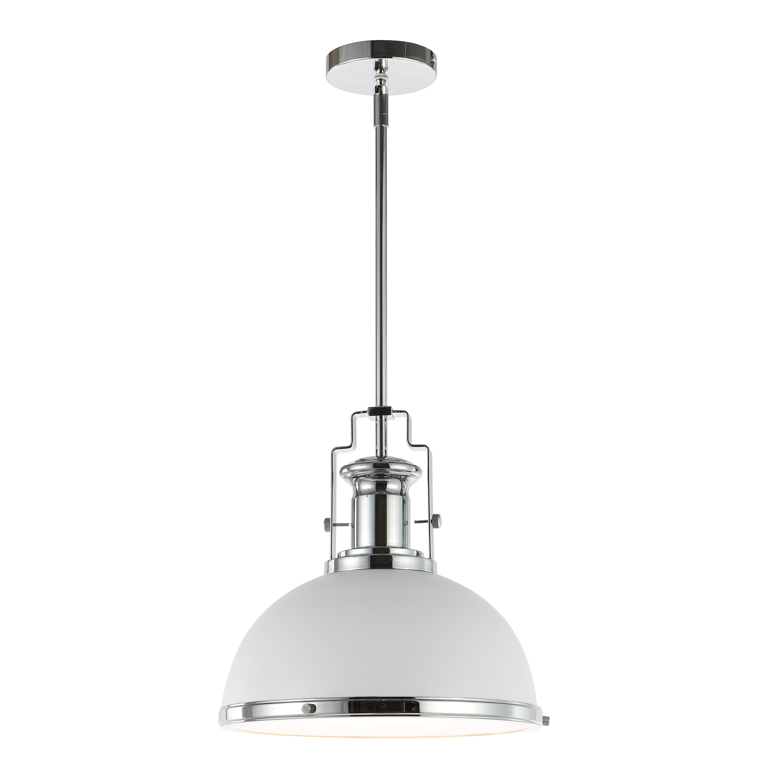 Homer 1-Light Modern Industrial Iron LED Dome Pendant