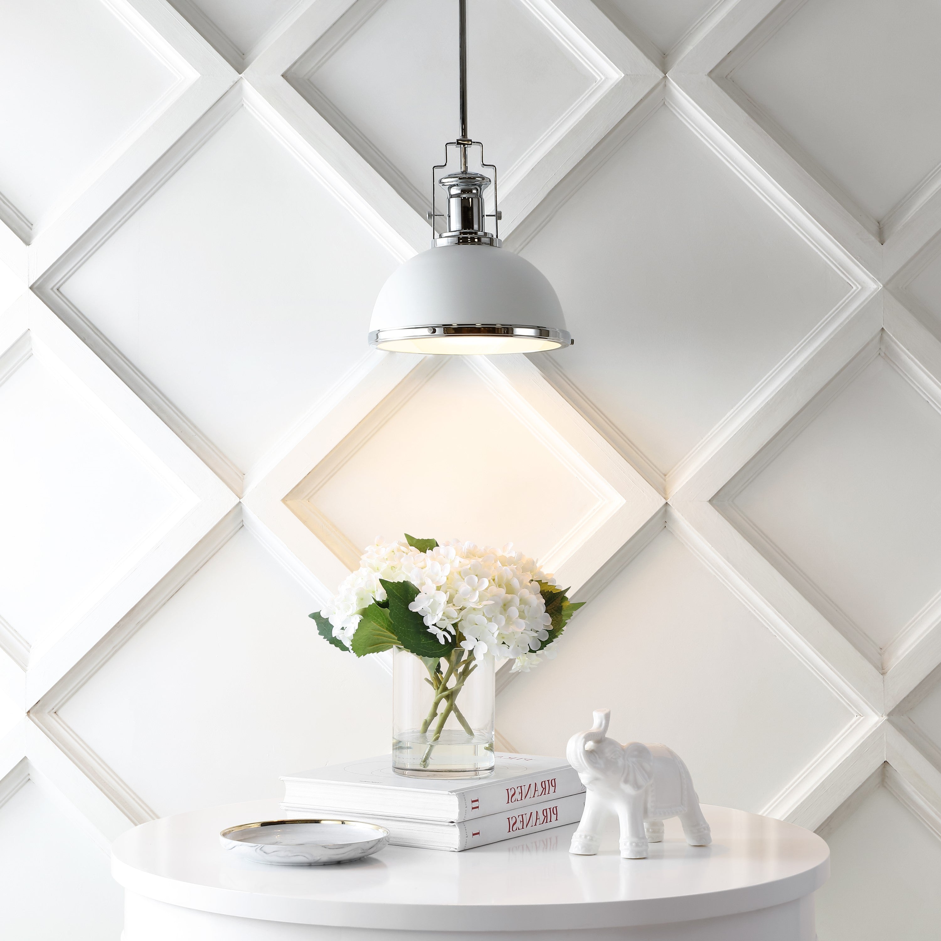 Homer 1-Light Modern Industrial Iron LED Dome Pendant