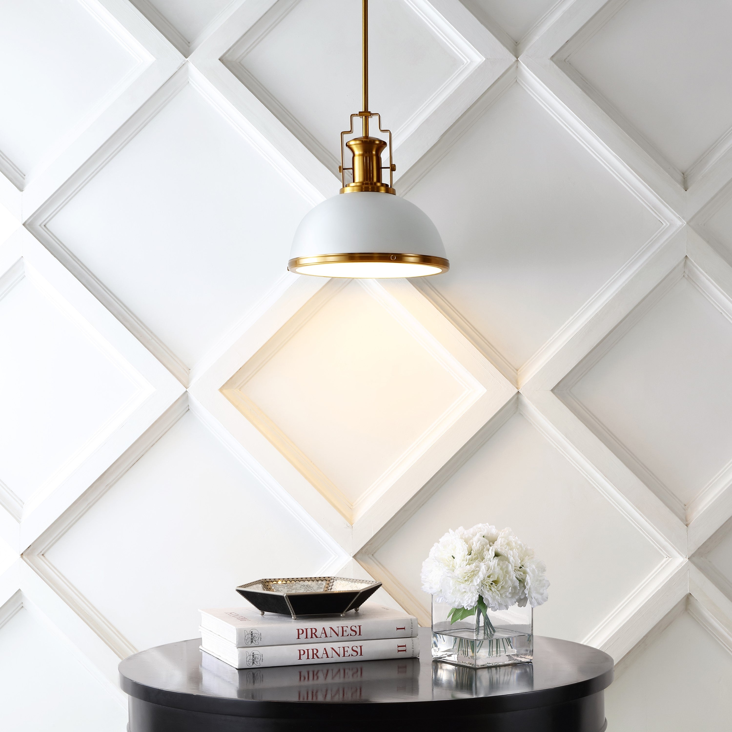 Homer 1-Light Modern Industrial Iron LED Dome Pendant