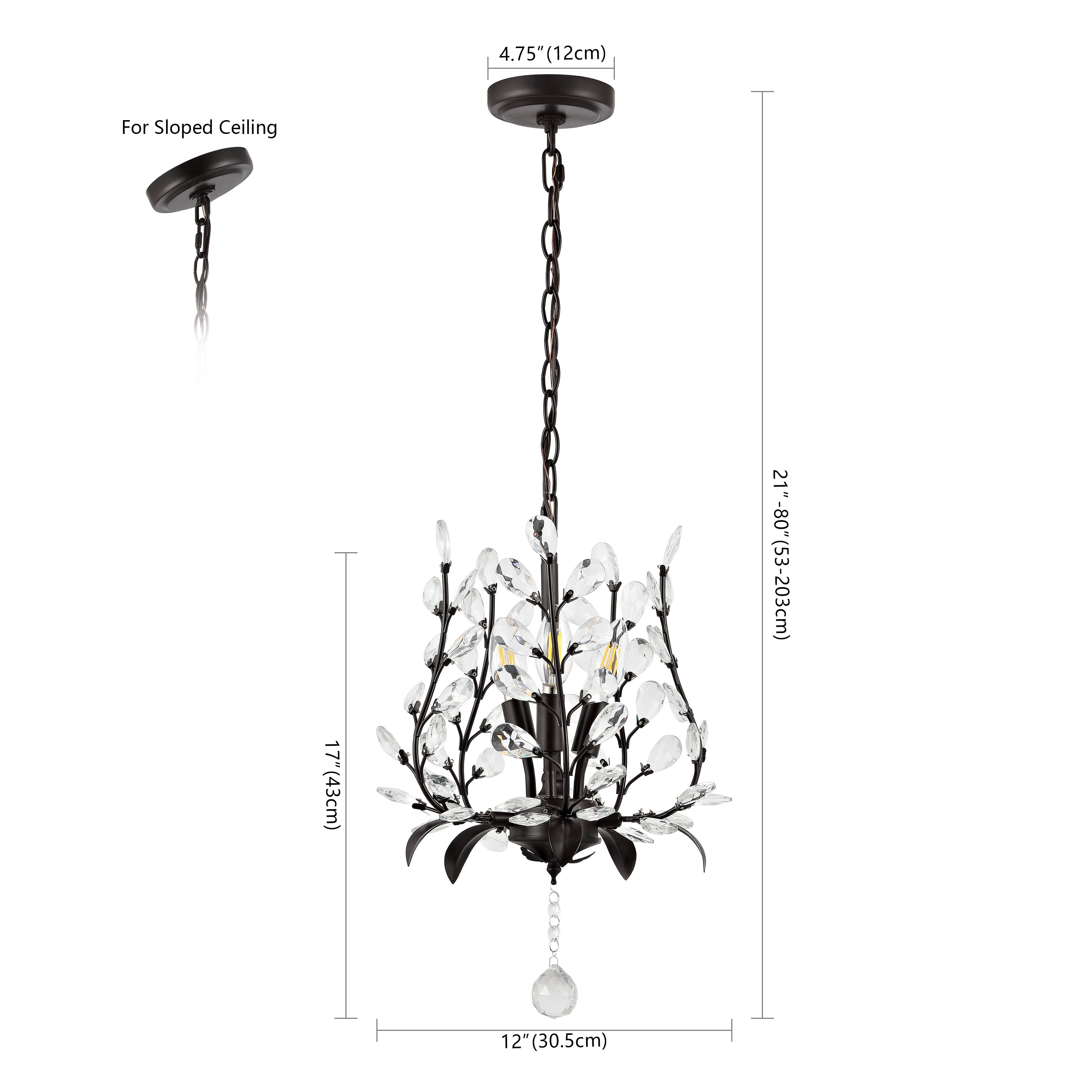 Adoria 3-Light Contemporary Bohemian Iron/Acrylic LED Pendant
