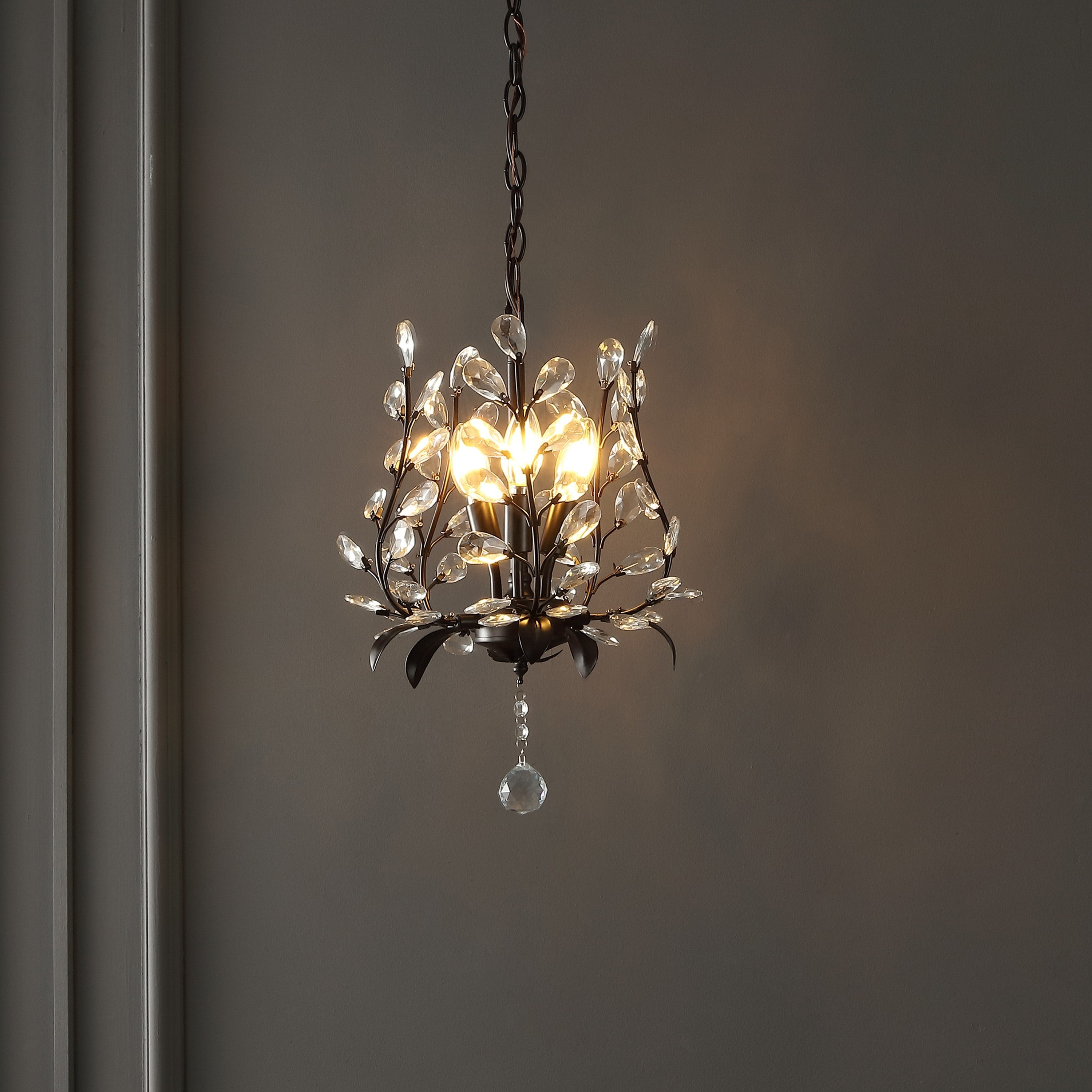 Adoria 3-Light Contemporary Bohemian Iron/Acrylic LED Pendant