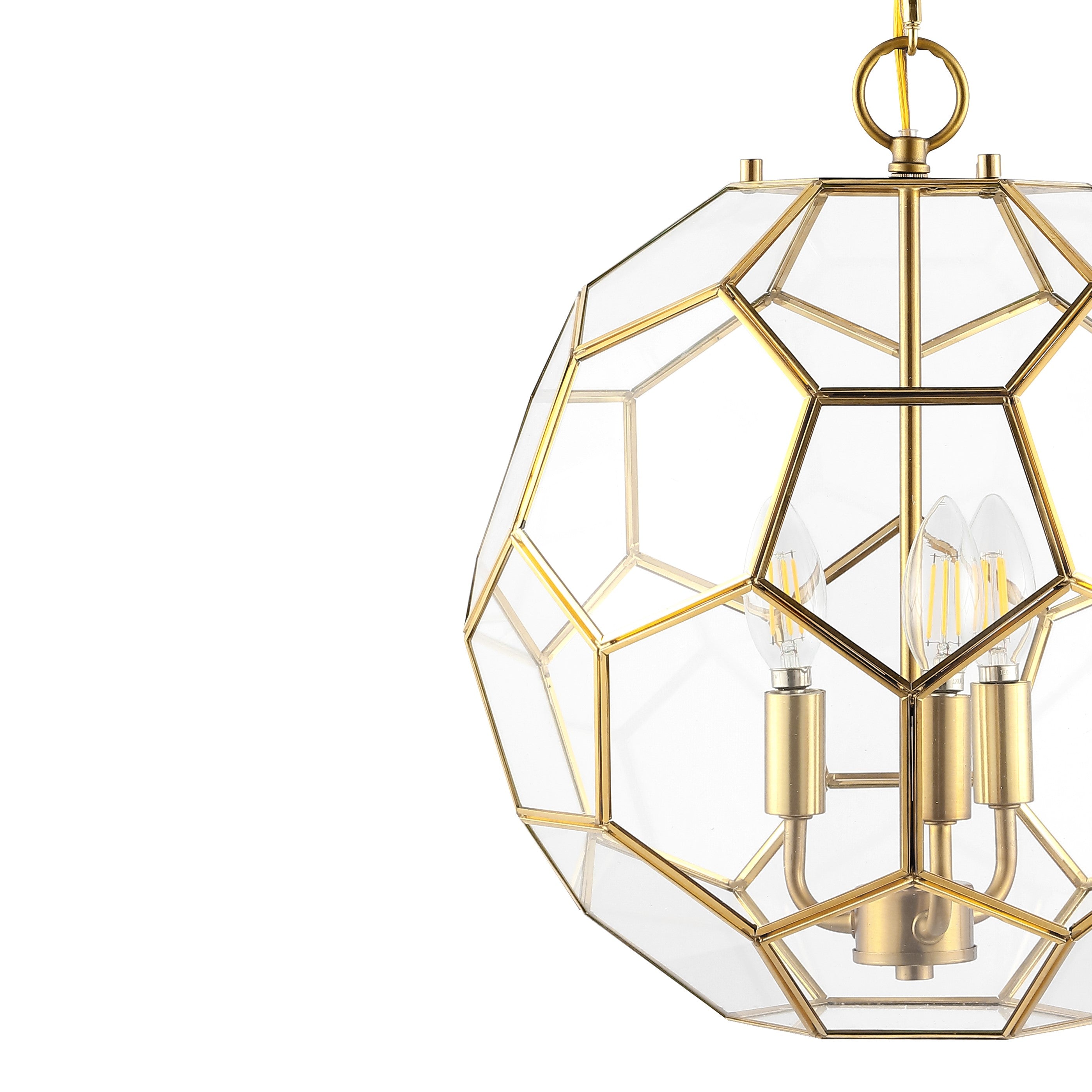 Bee 3-Light Modern Bohemian Iron/Glass LED Pendant