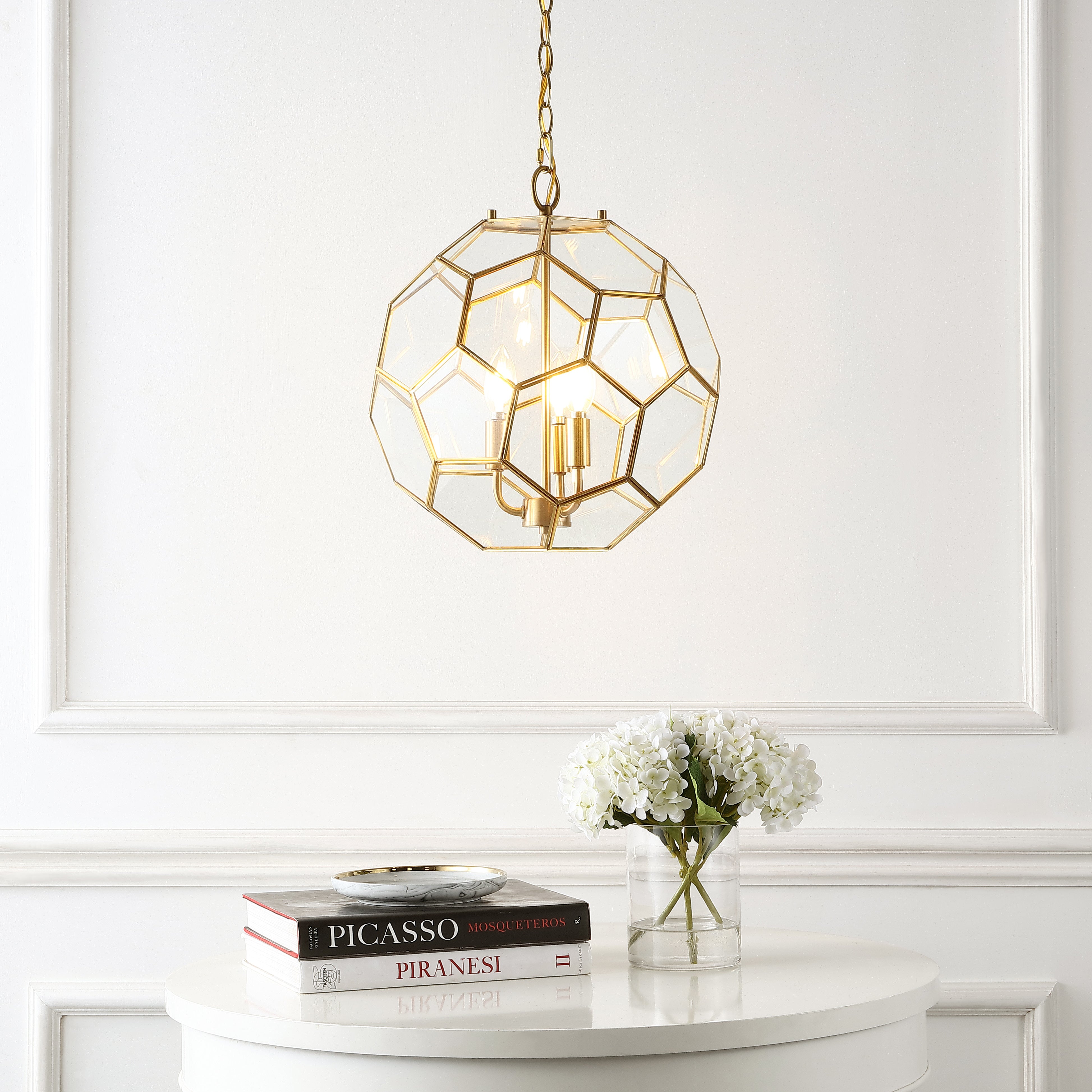 Bee 3-Light Modern Bohemian Iron/Glass LED Pendant
