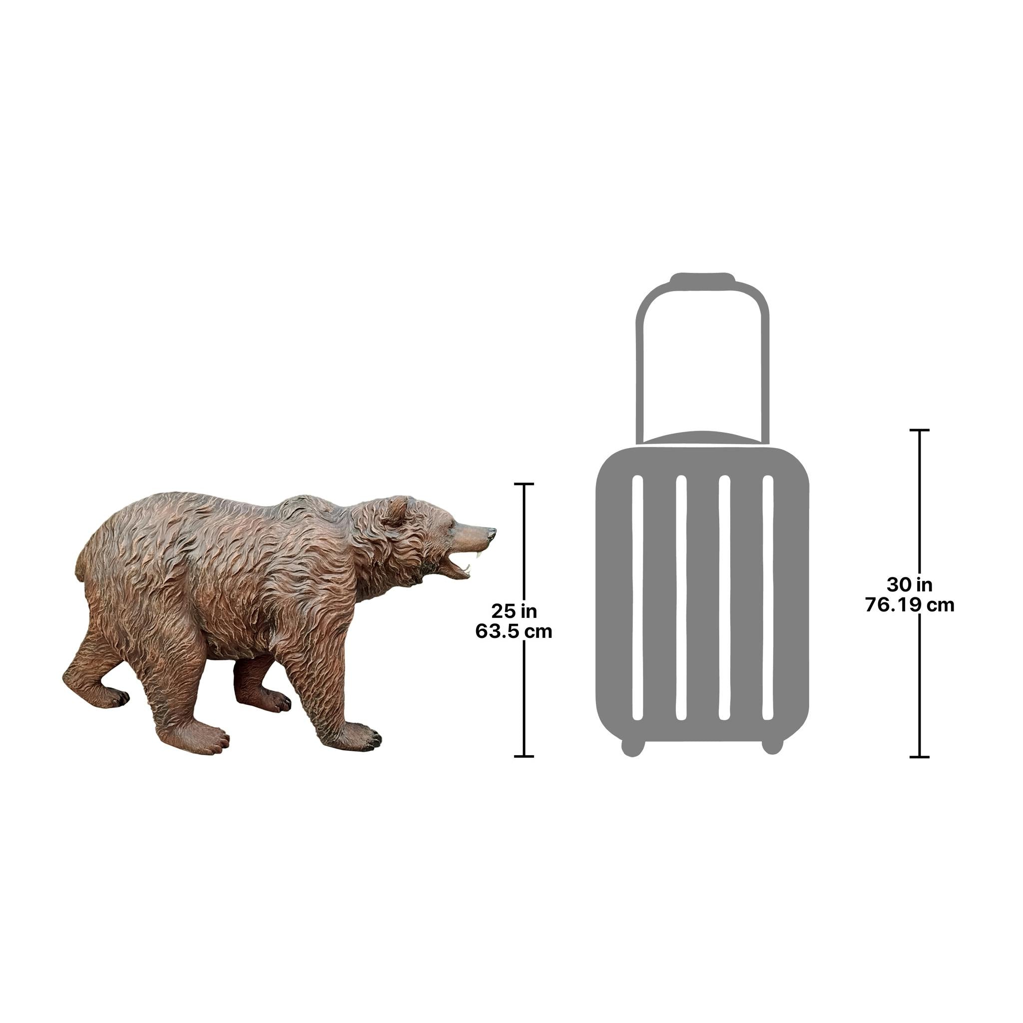 Grand-Scale Brown Bear Garden Sculpture