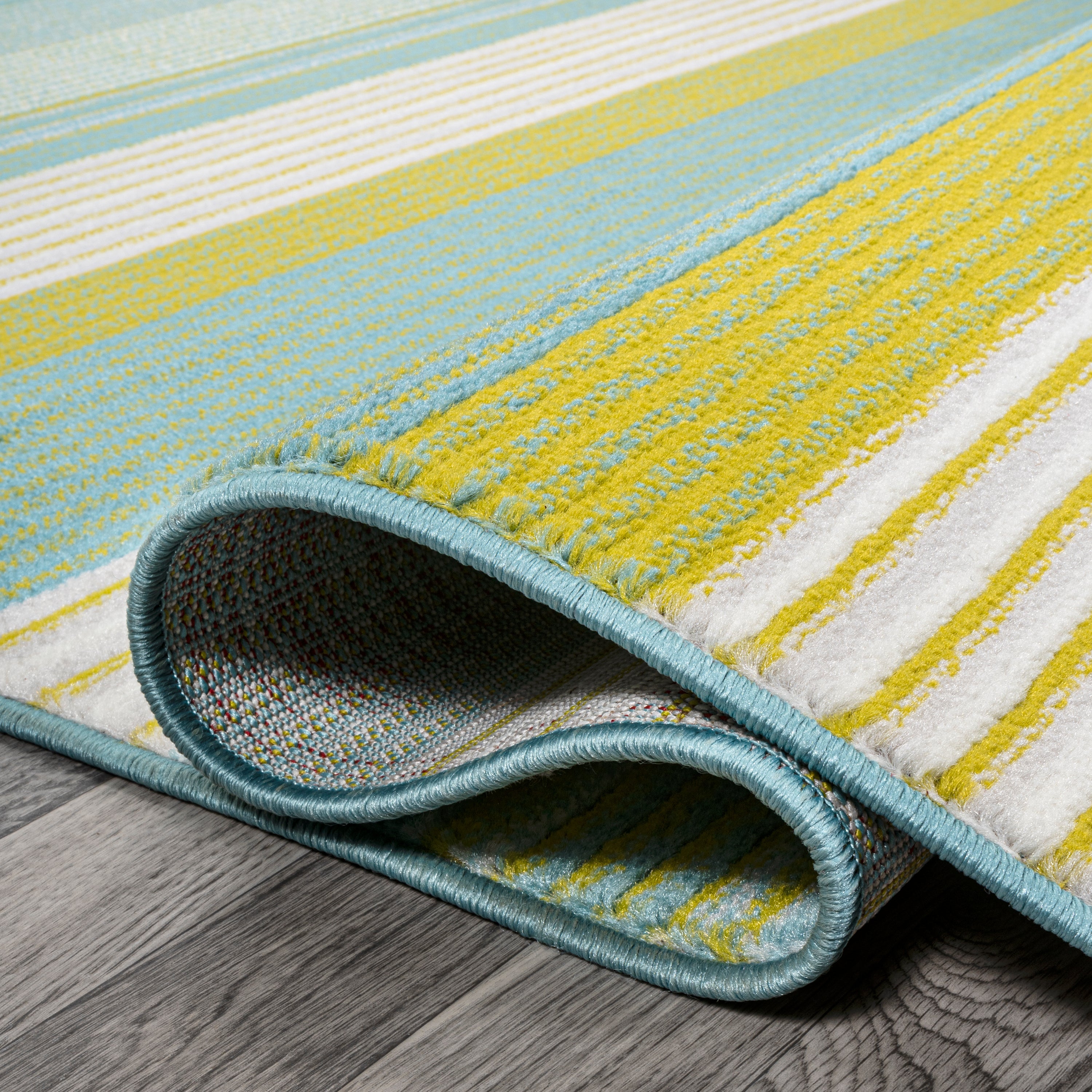 Duxbury Gradient Ticking Striped Runner Rug