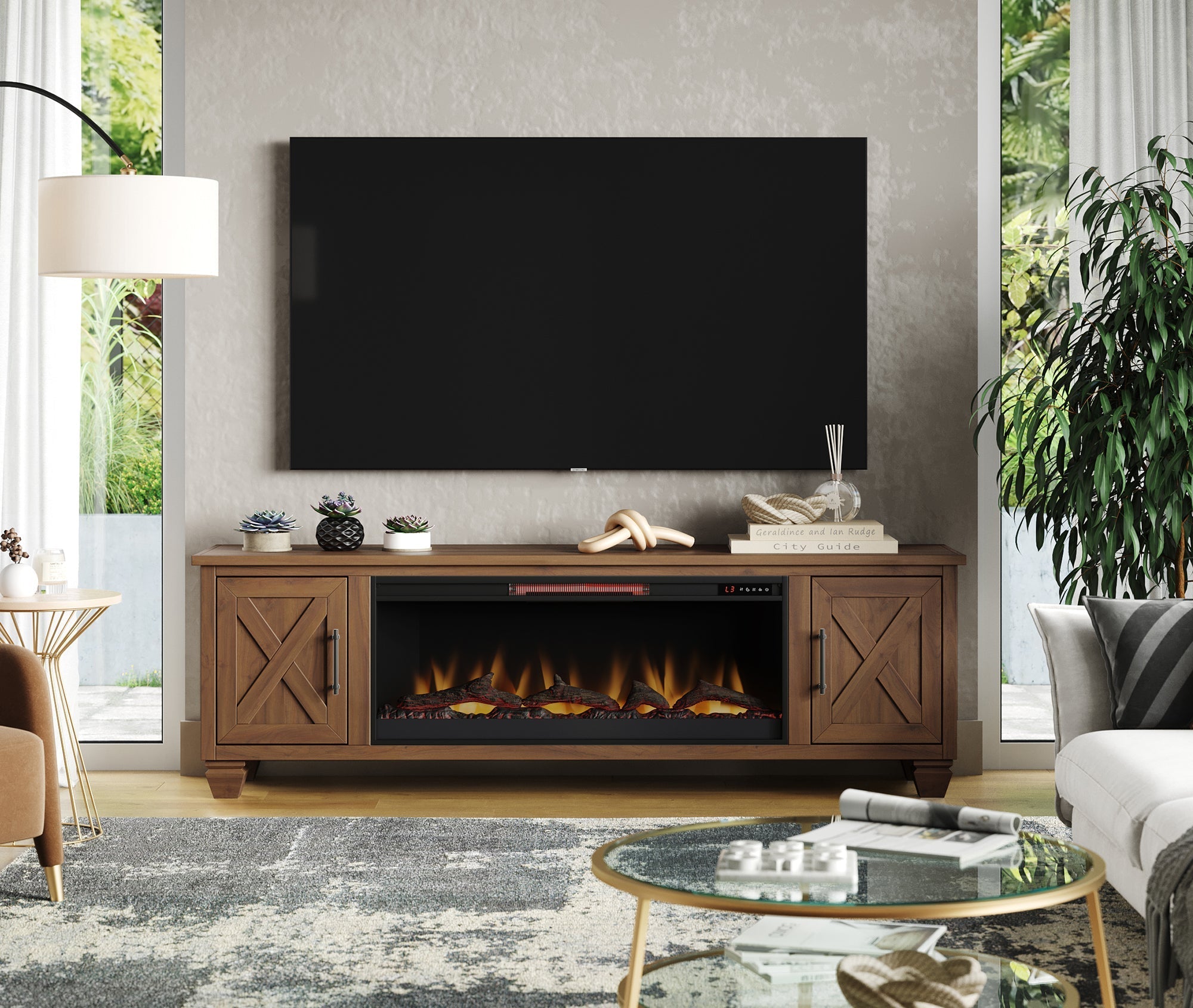 78" Liberty Fireplace TV Stand