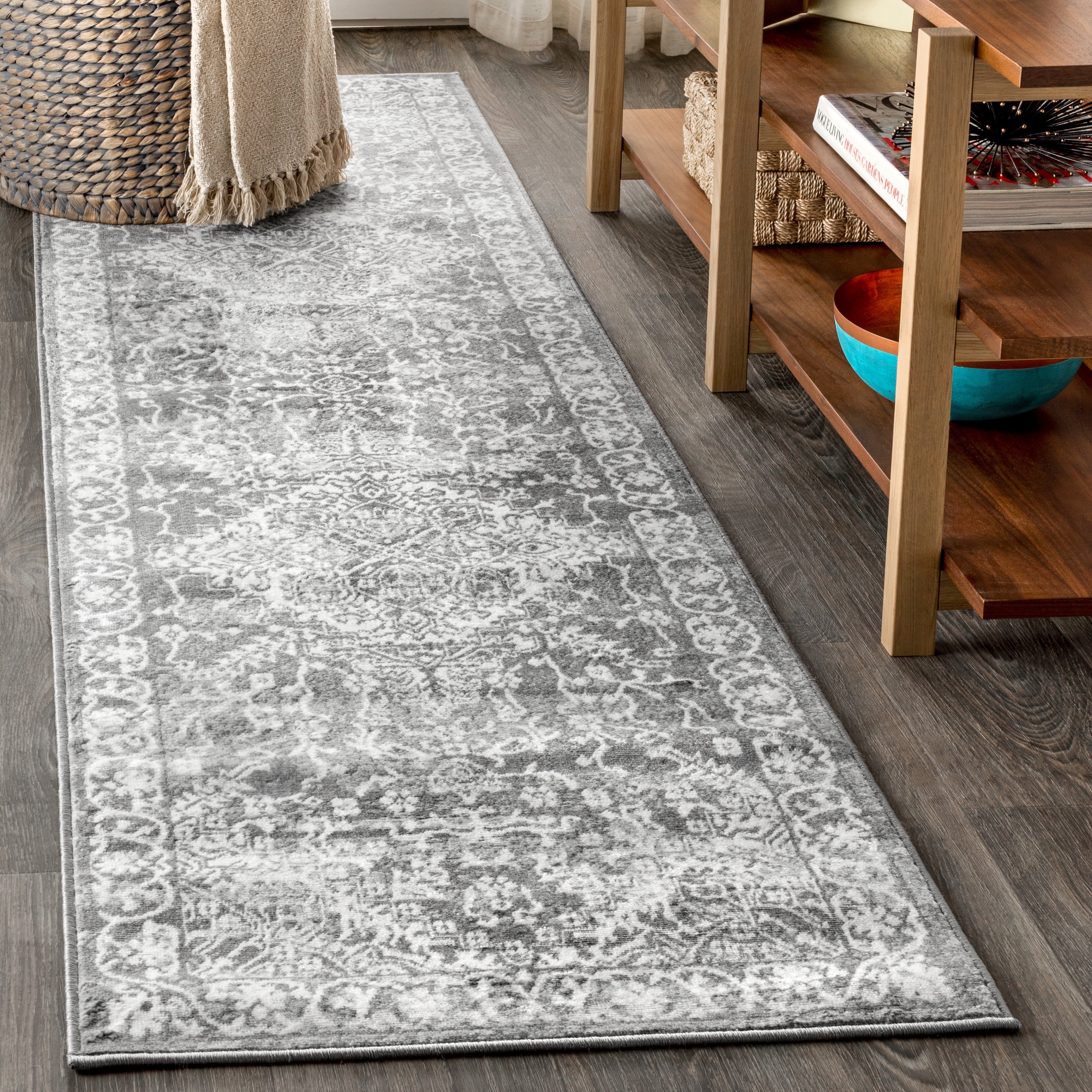 Modern Persian Vintage Medallion Runner Rug