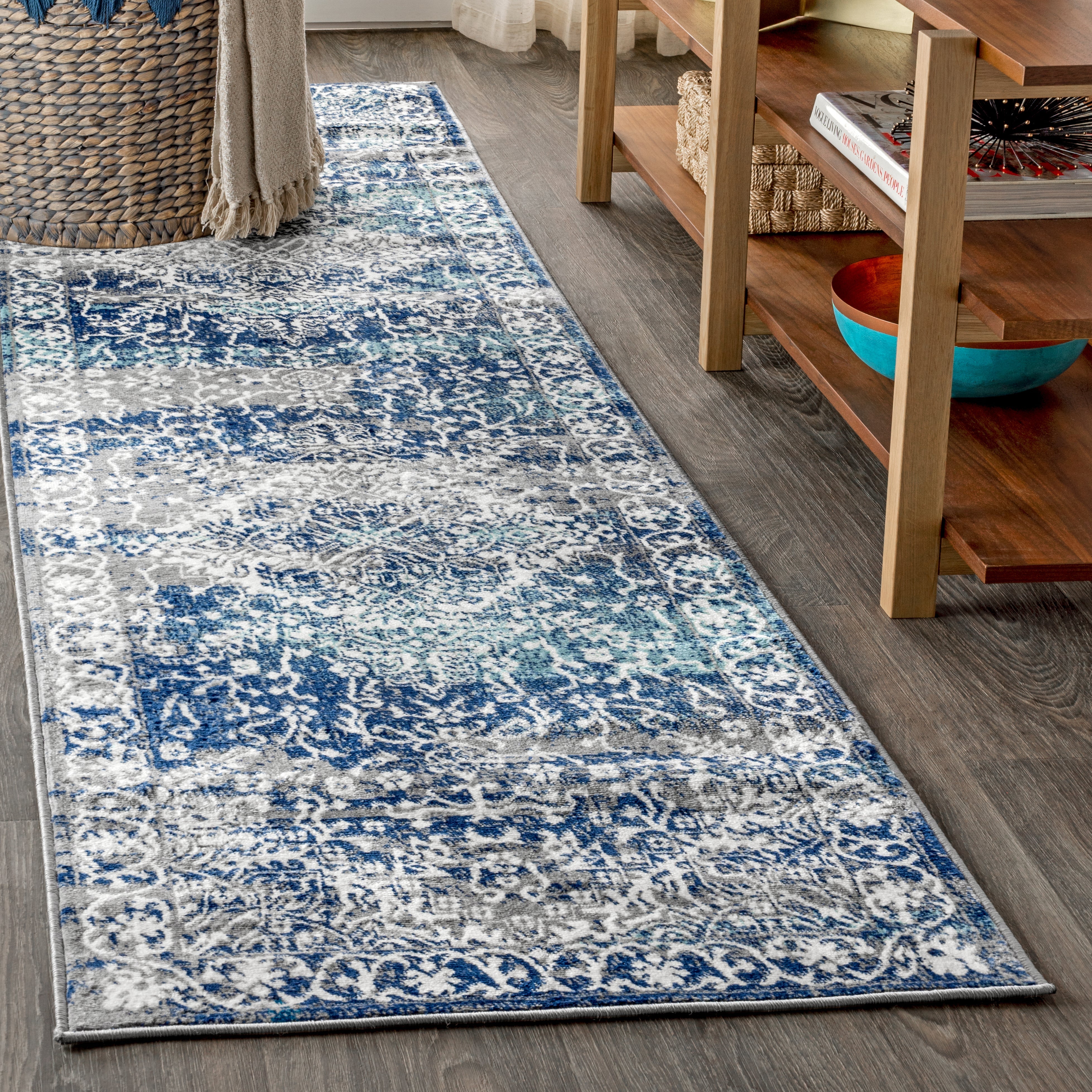 Modern Persian Vintage Medallion Runner Rug