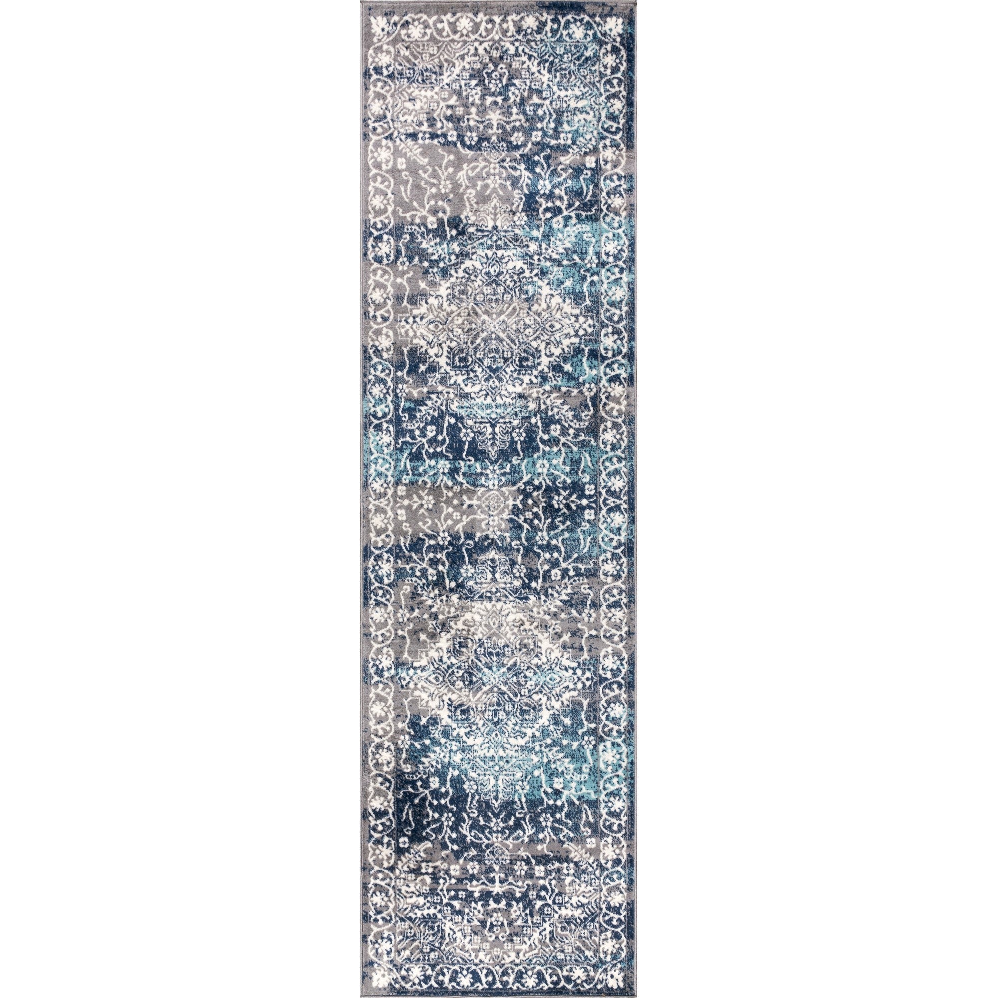 Modern Persian Vintage Medallion Runner Rug