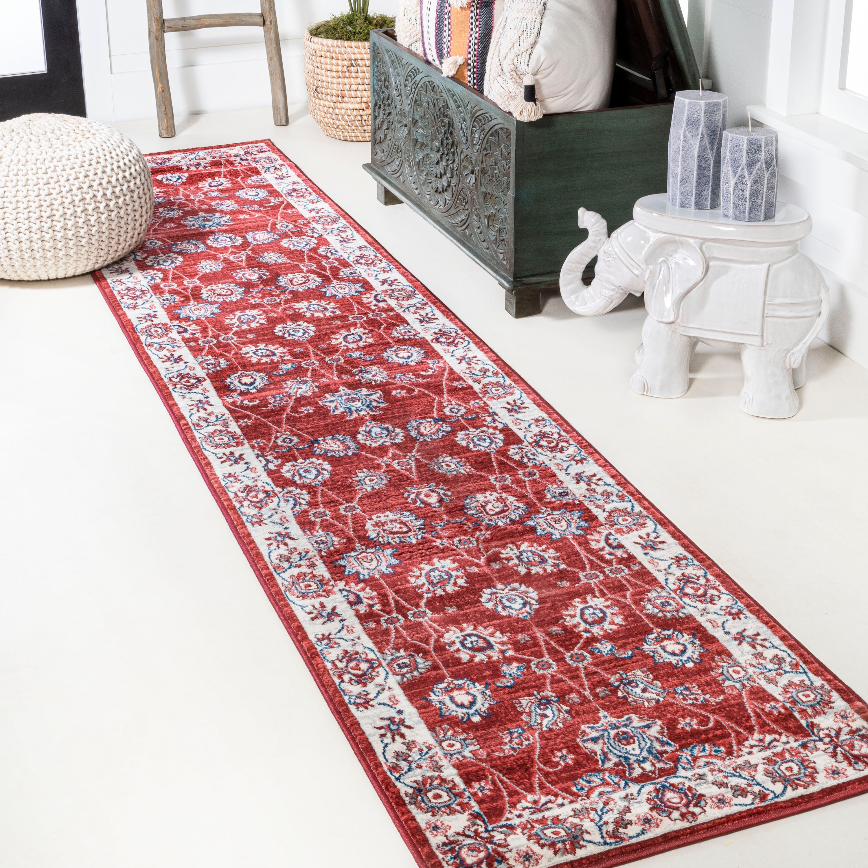 Modern Persian Vintage Moroccan Traditional Runner Rug