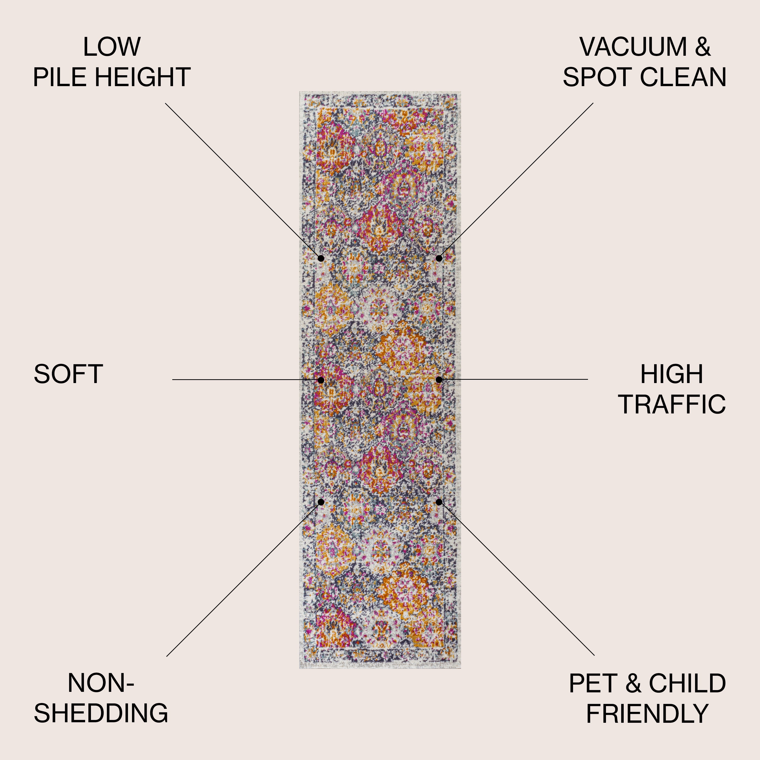 Persian Boho Vintage Runner Rug