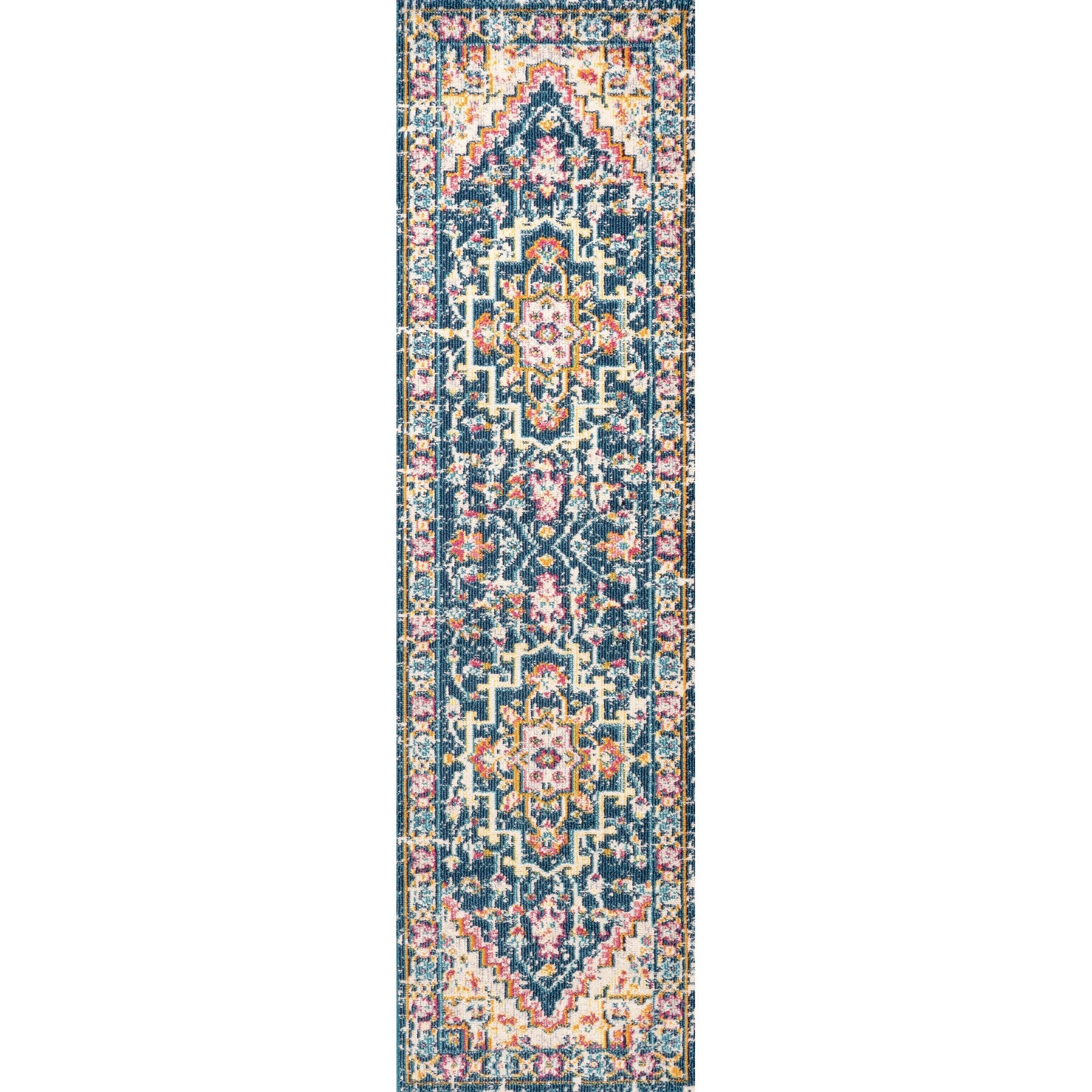 Brooklyn Geometric Medallion Runner Rug