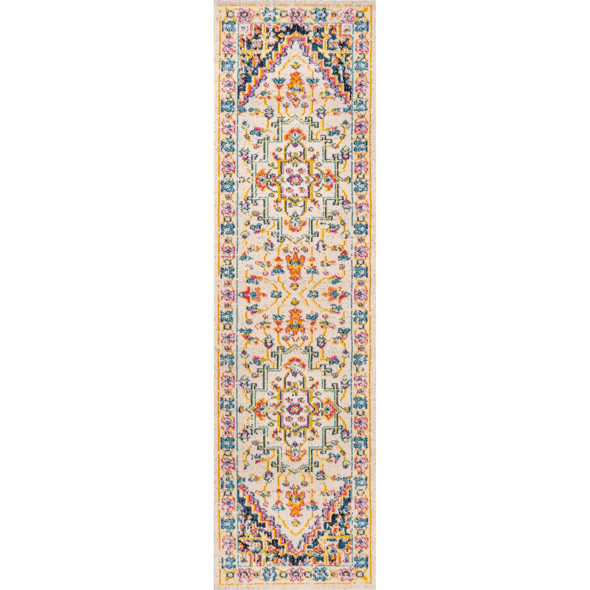 Brooklyn Geometric Medallion Runner Rug