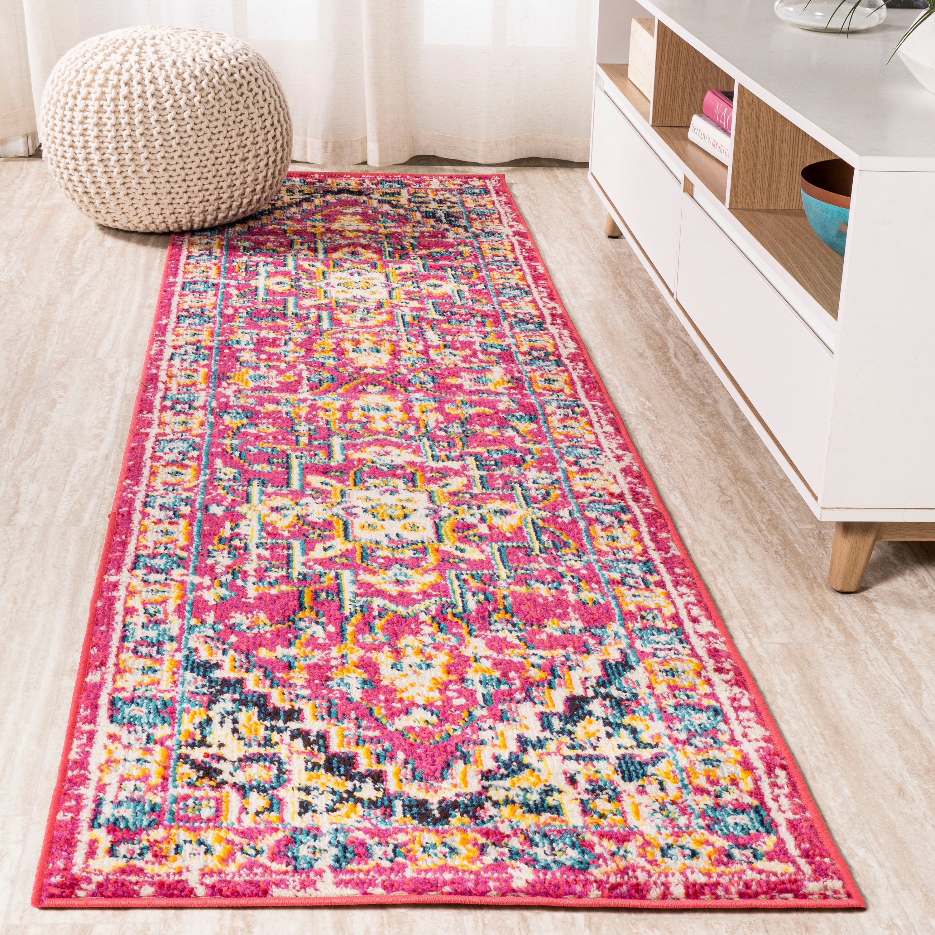 Brooklyn Geometric Medallion Runner Rug