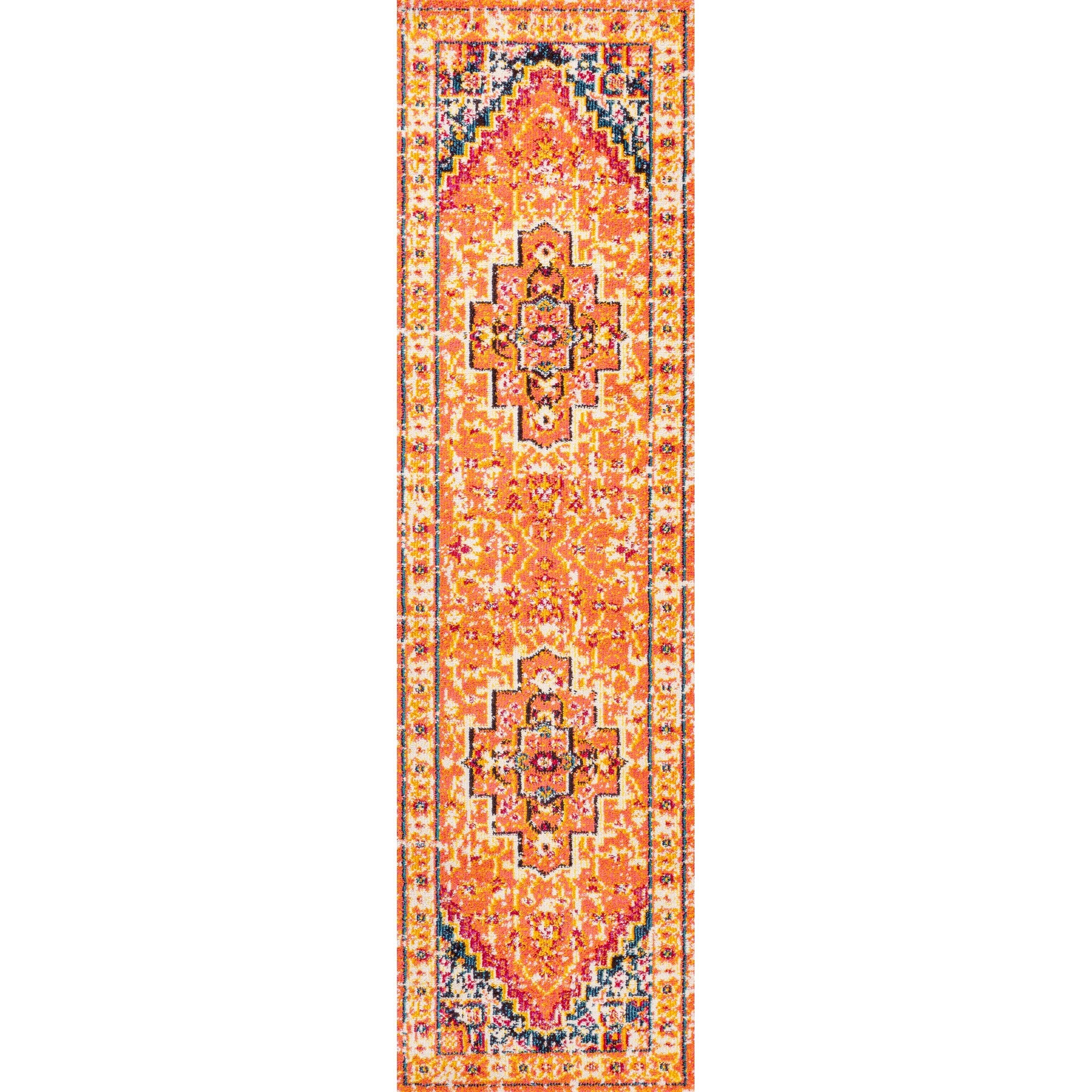 Brooklyn Geometric Medallion Runner Rug