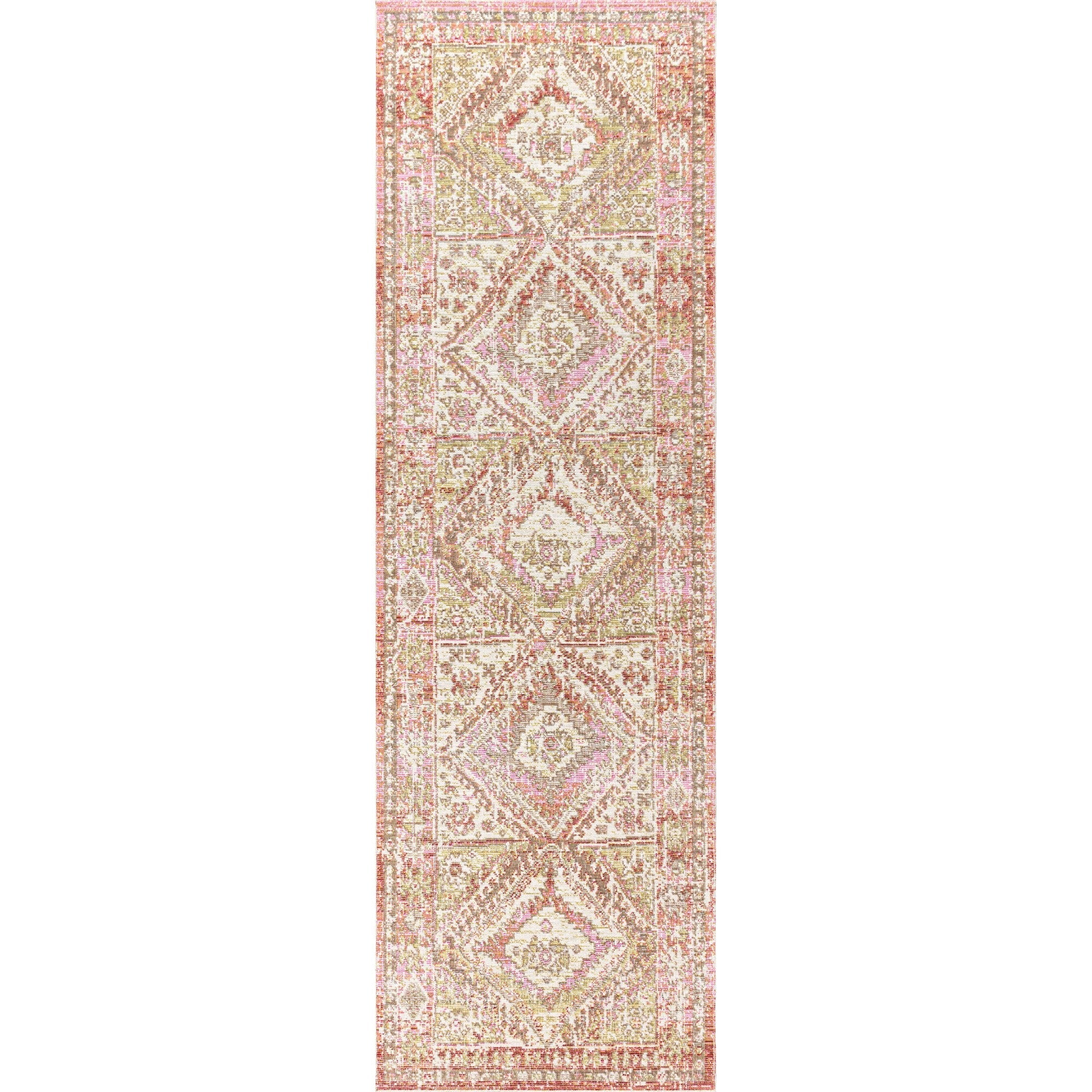 Darija Ornate Geometric Medallion Runner Rug