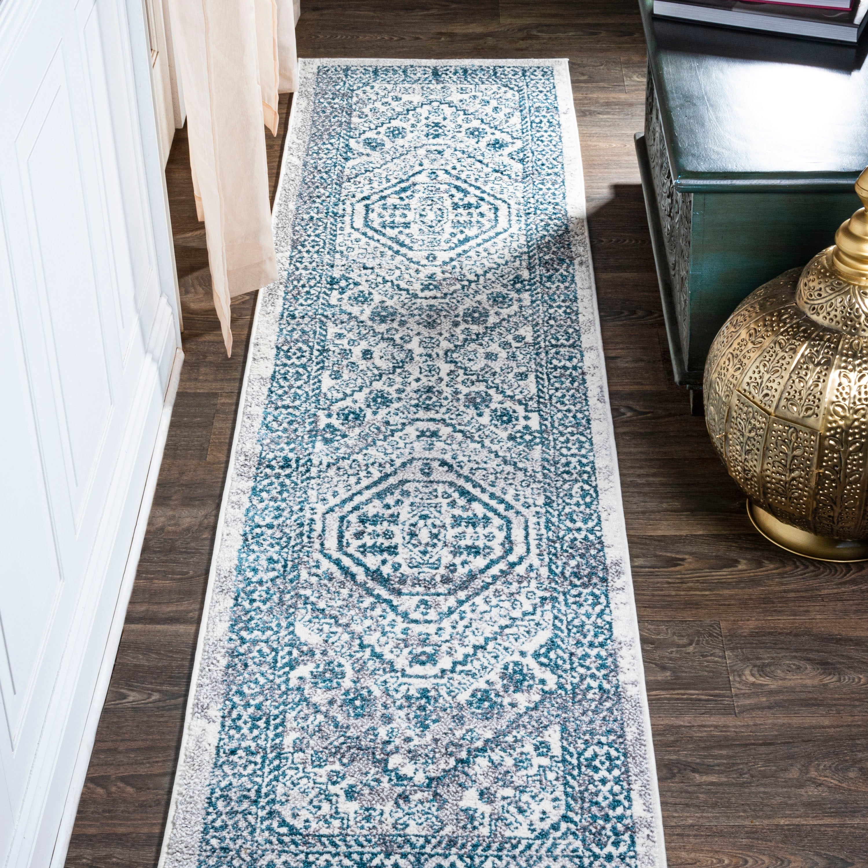 Boho Cottage Medallion Runner Rug