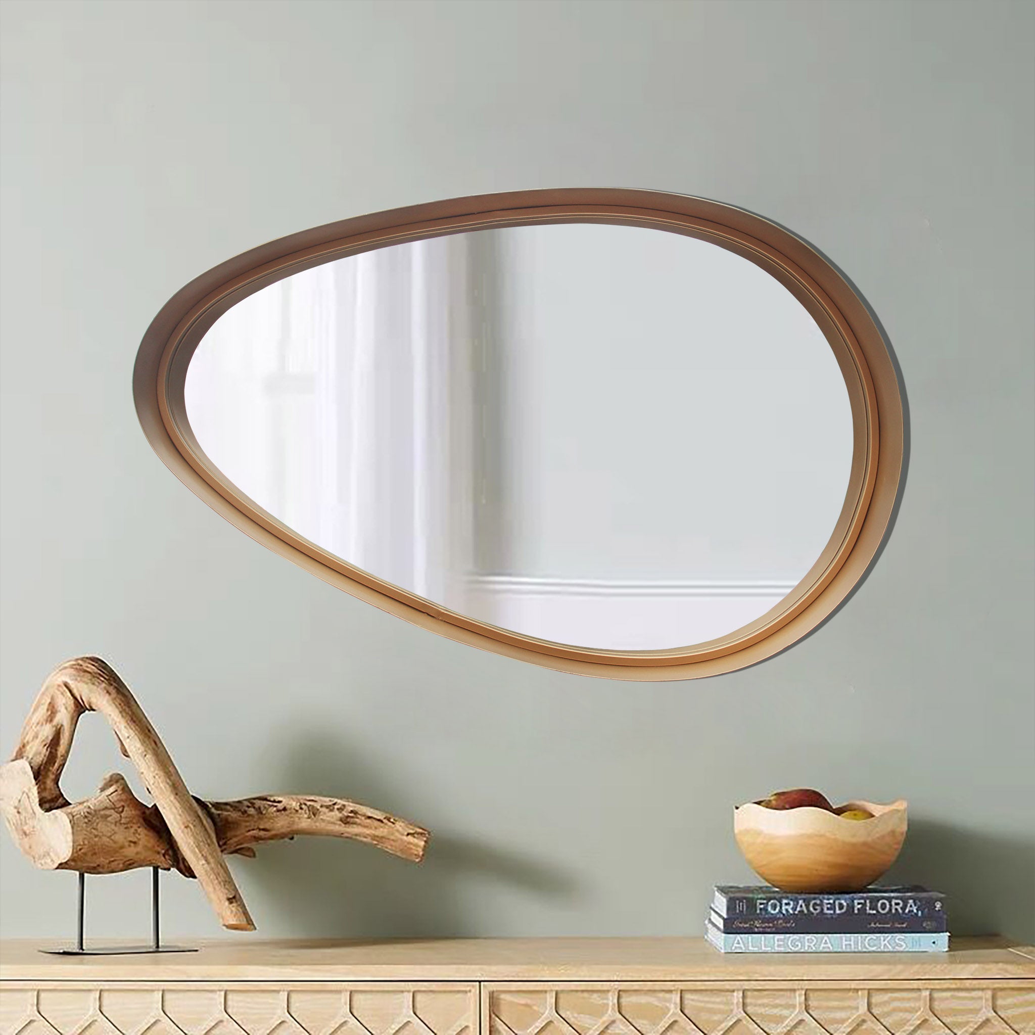 Teardrop Metal Framed Wall Mirror