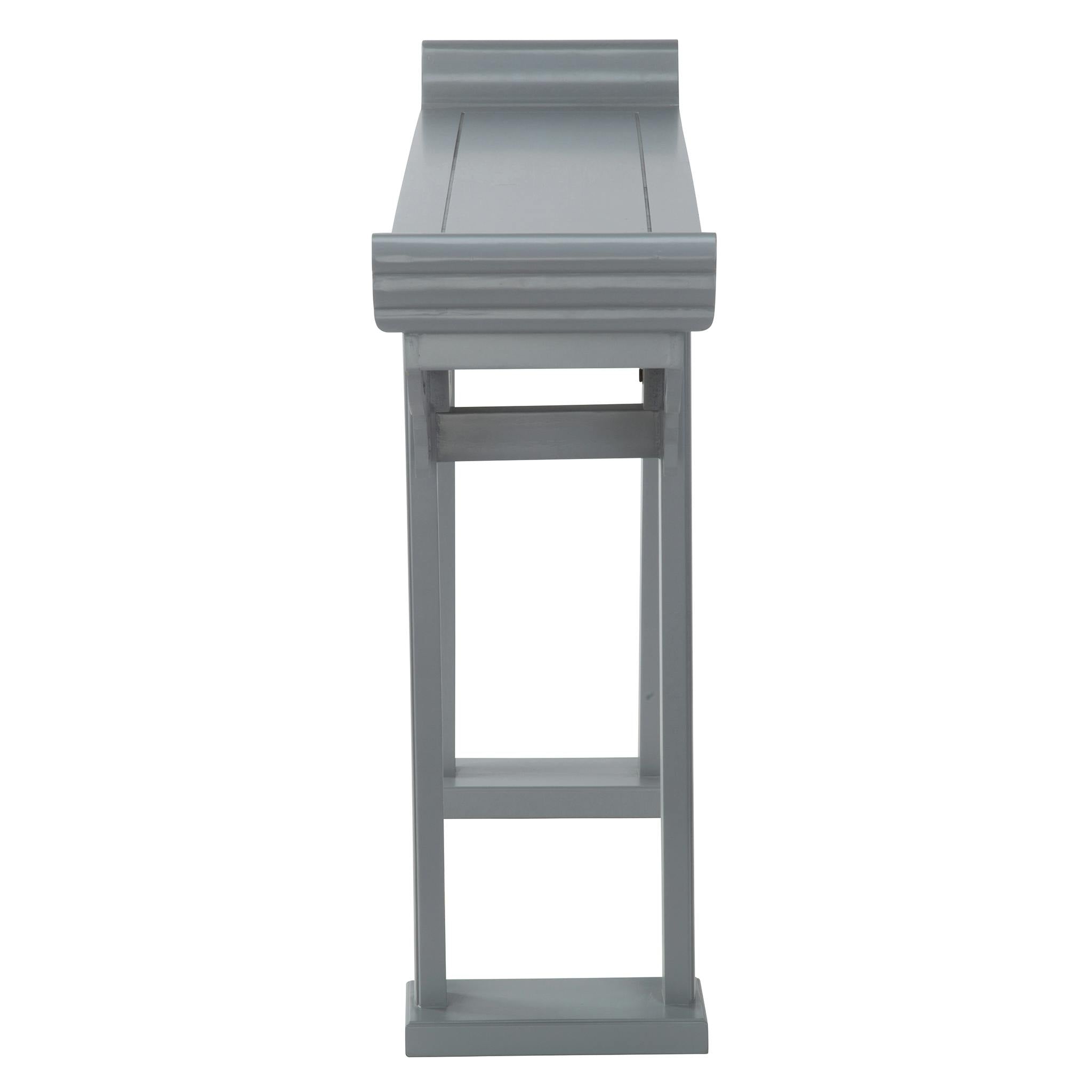 Forbidden City Asian Console Table: Grey