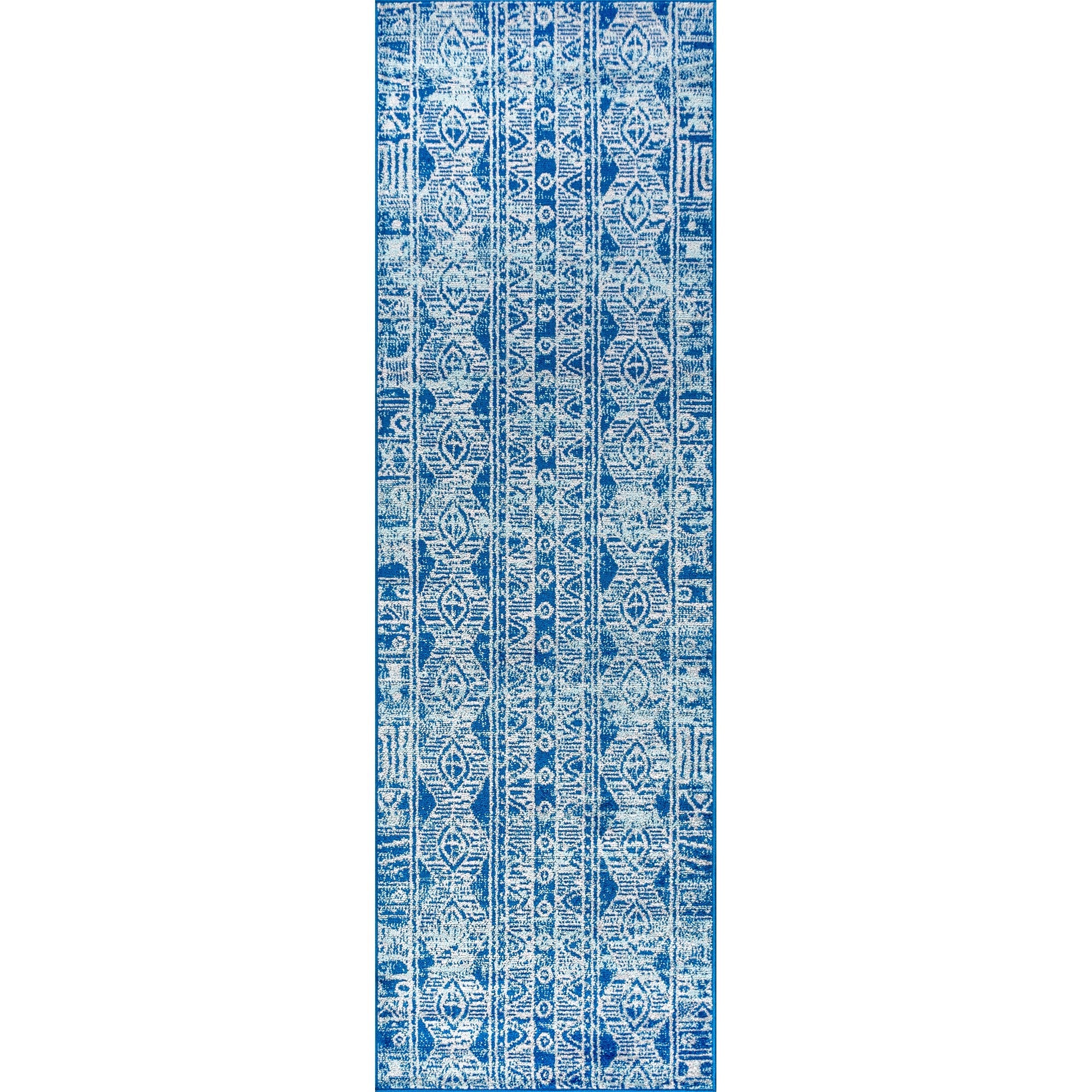 Modern Persian Boho Vintage Tribal Runner Rug