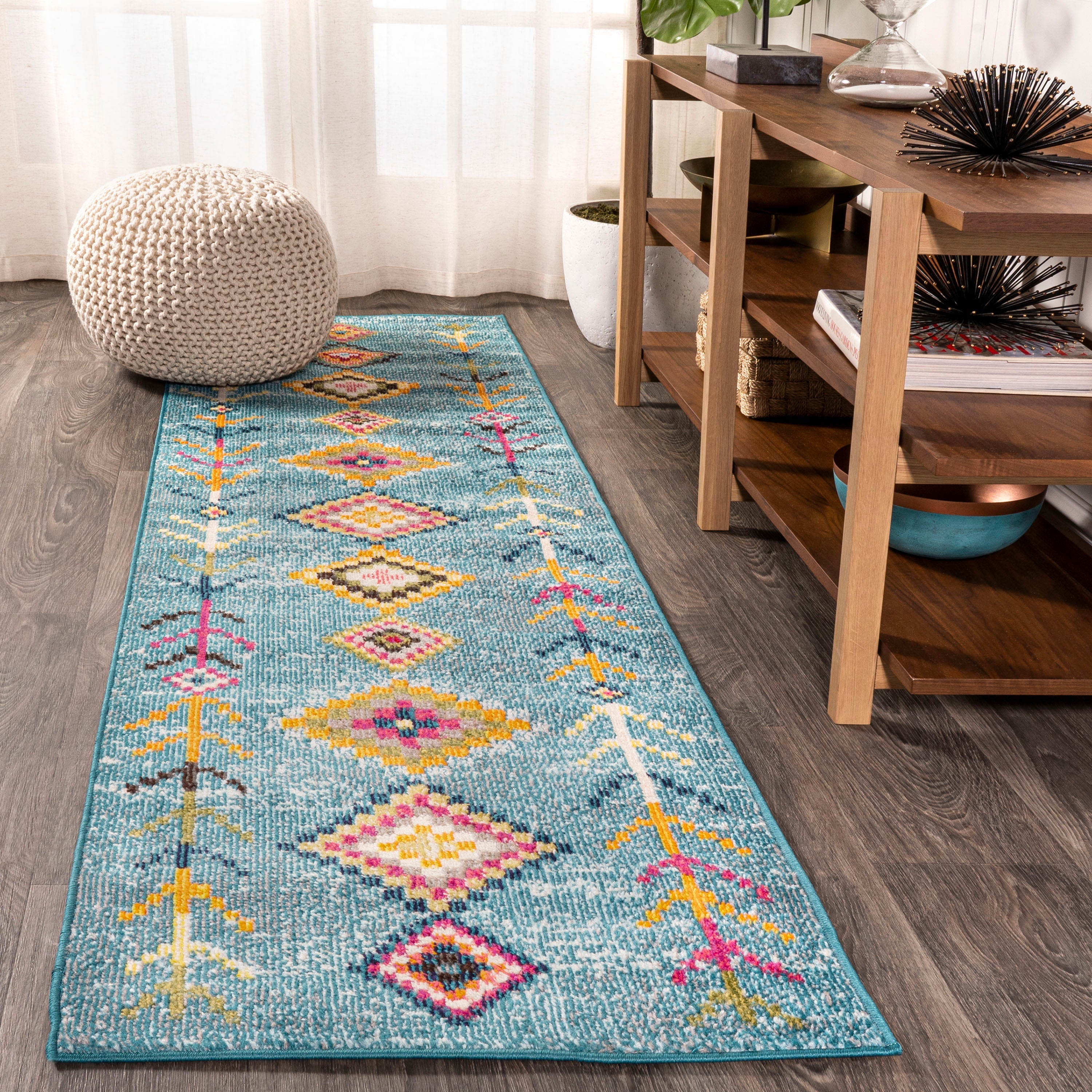 Tribal Love Geometric Runner Rug