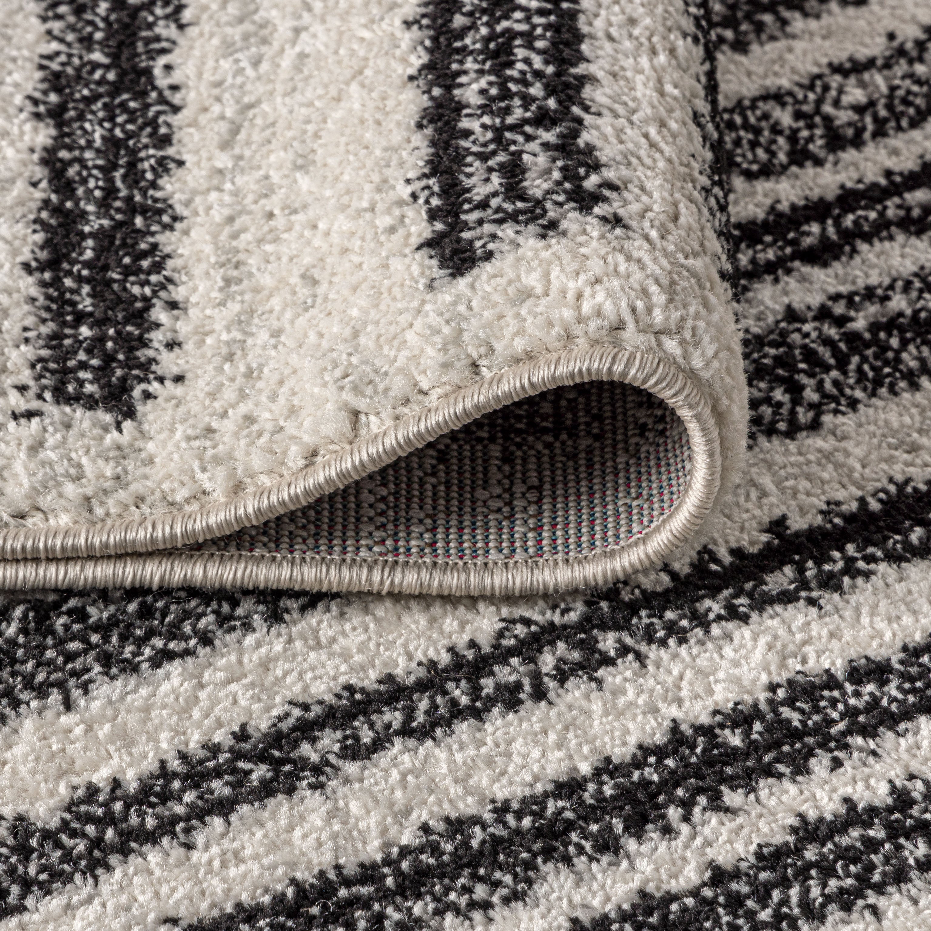 Khalil Modern Berber Stripe Runner Rug