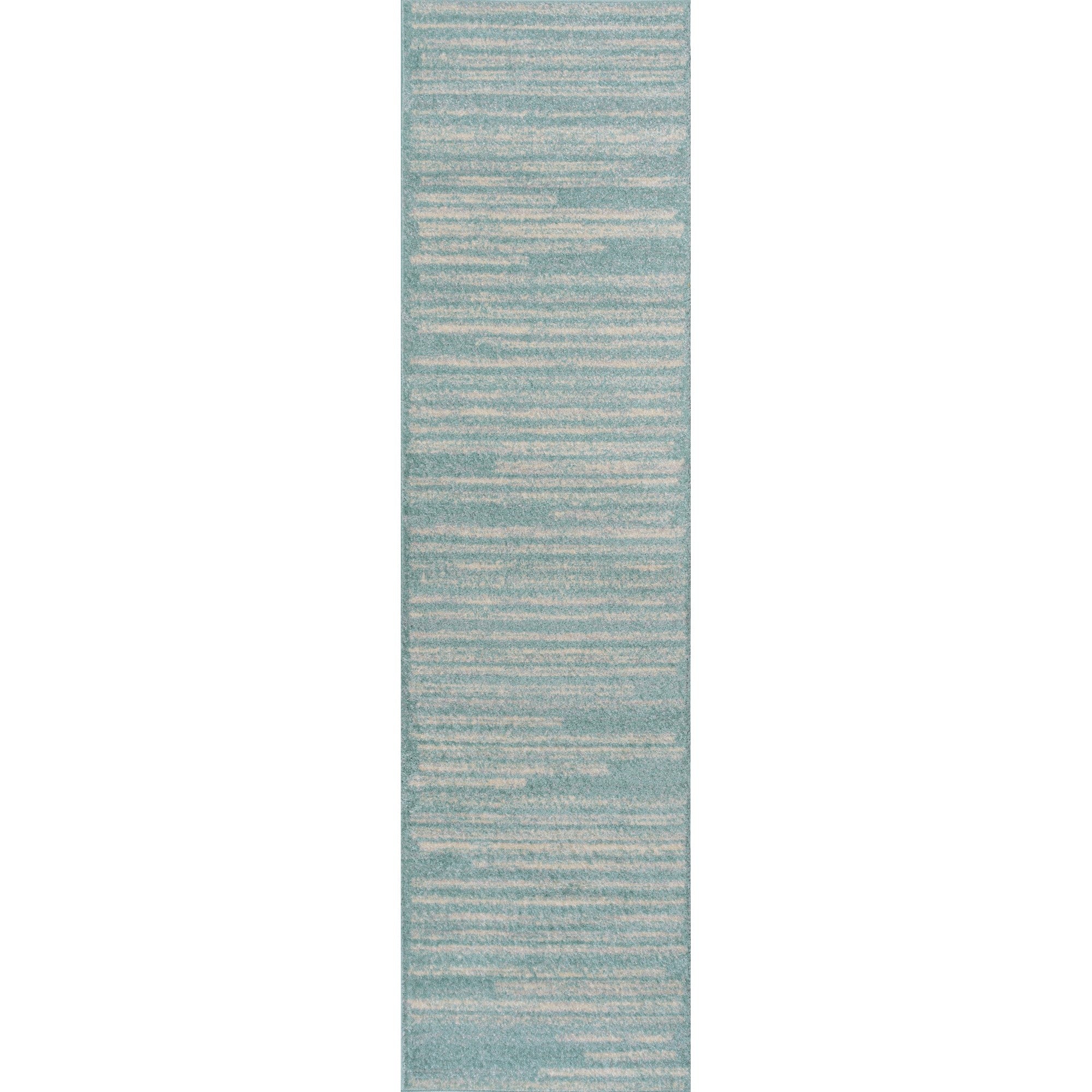 Khalil Modern Berber Stripe Runner Rug