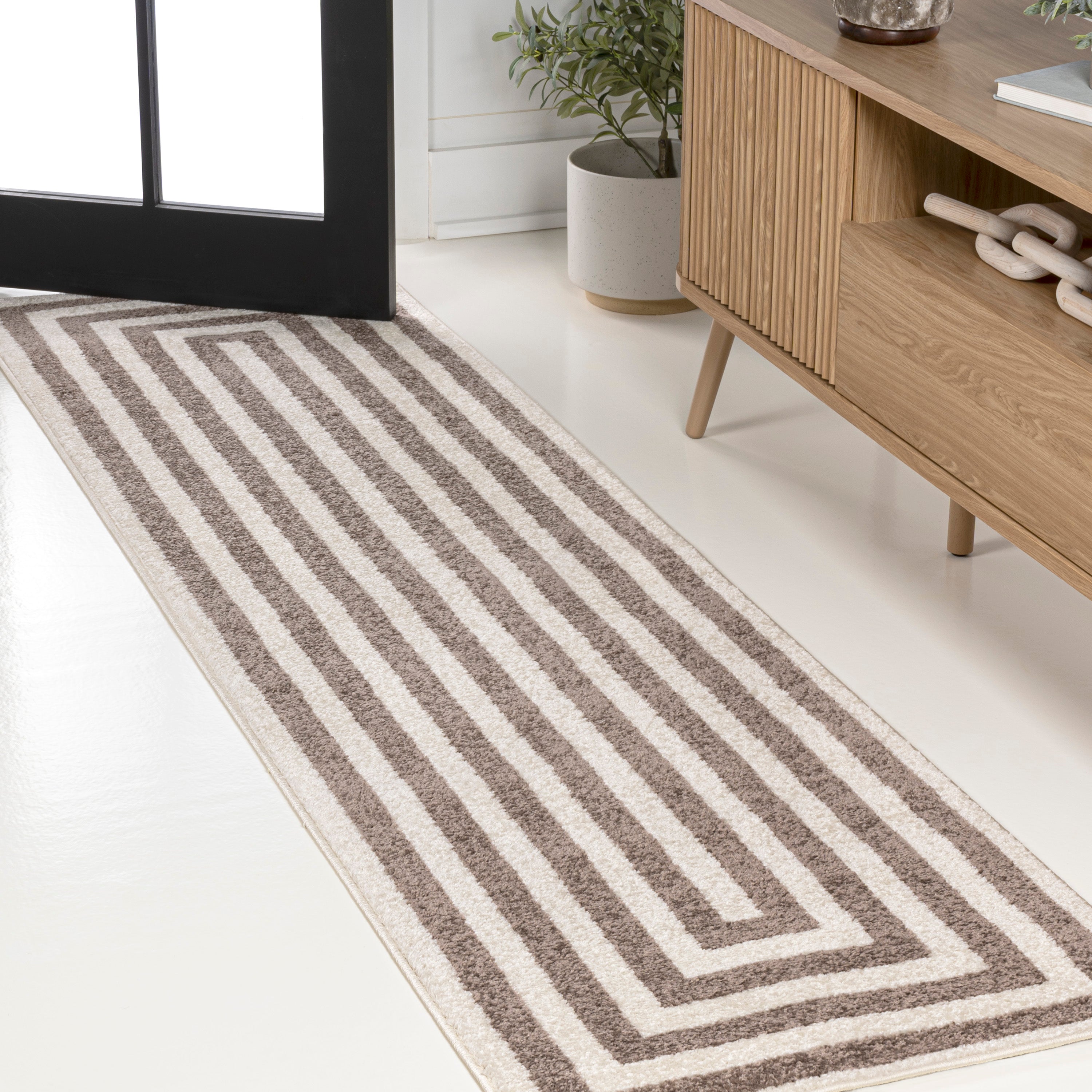 Bandol Modern Classic Mitre Stripe Runner Rug