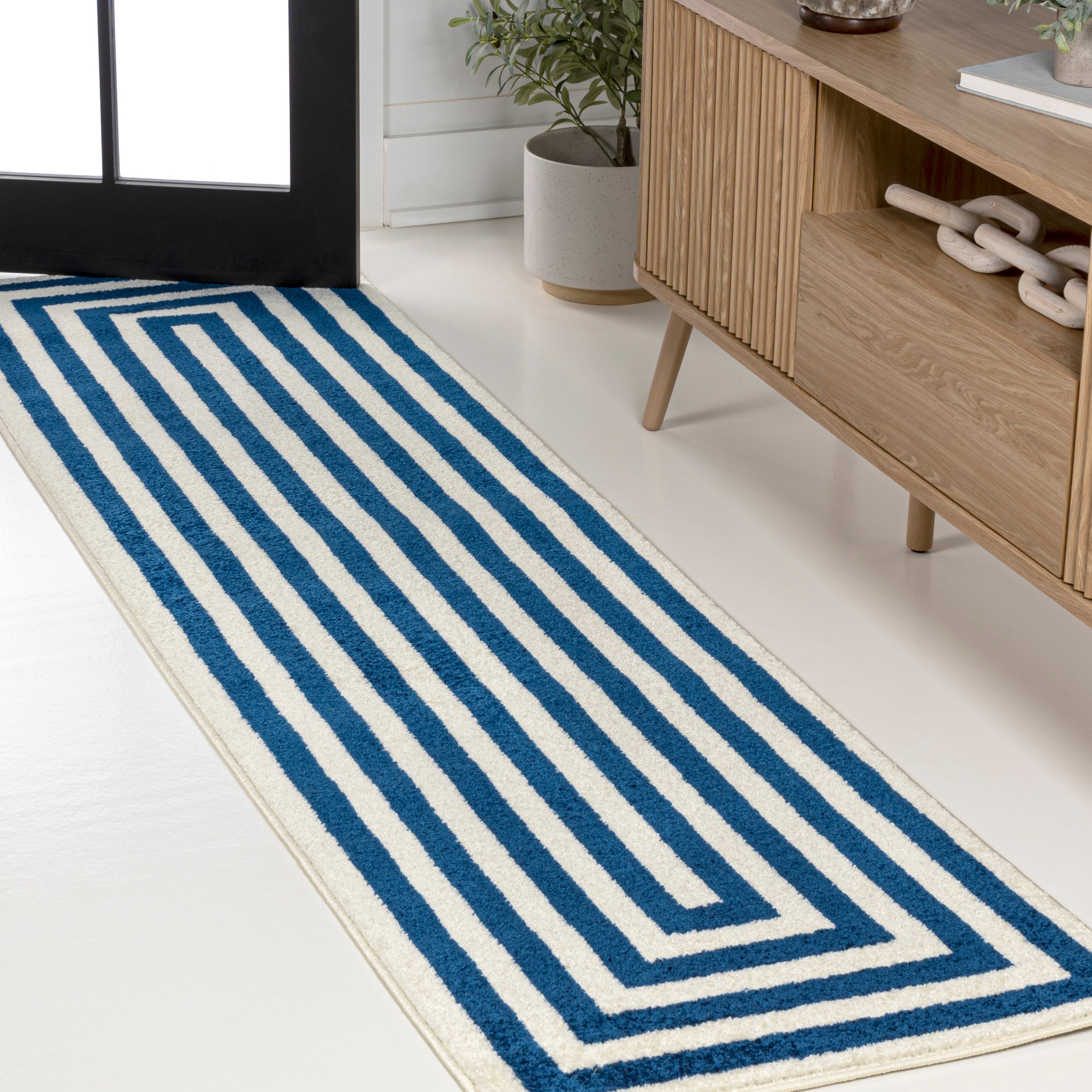 Bandol Modern Classic Mitre Stripe Runner Rug