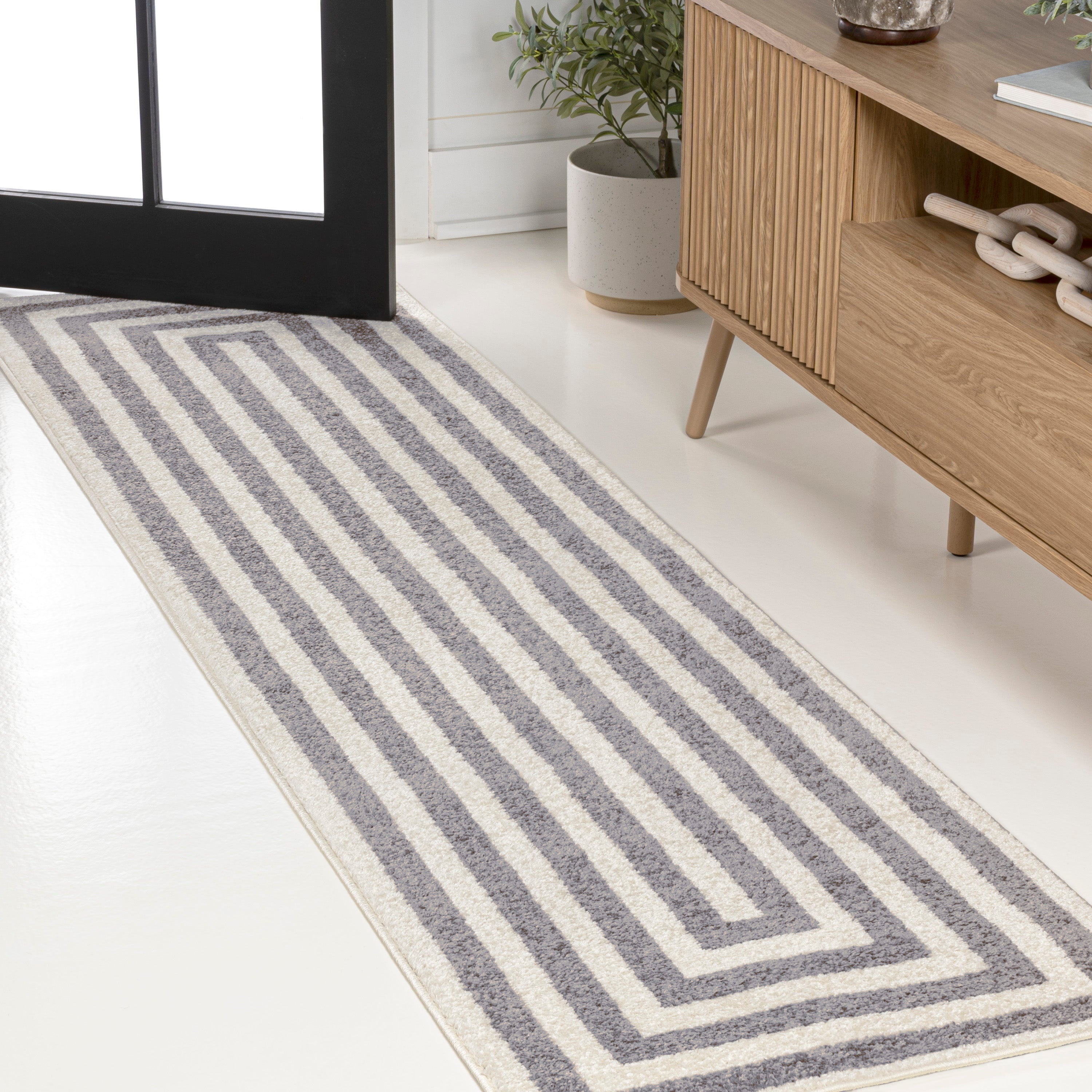 Bandol Modern Classic Mitre Stripe Runner Rug